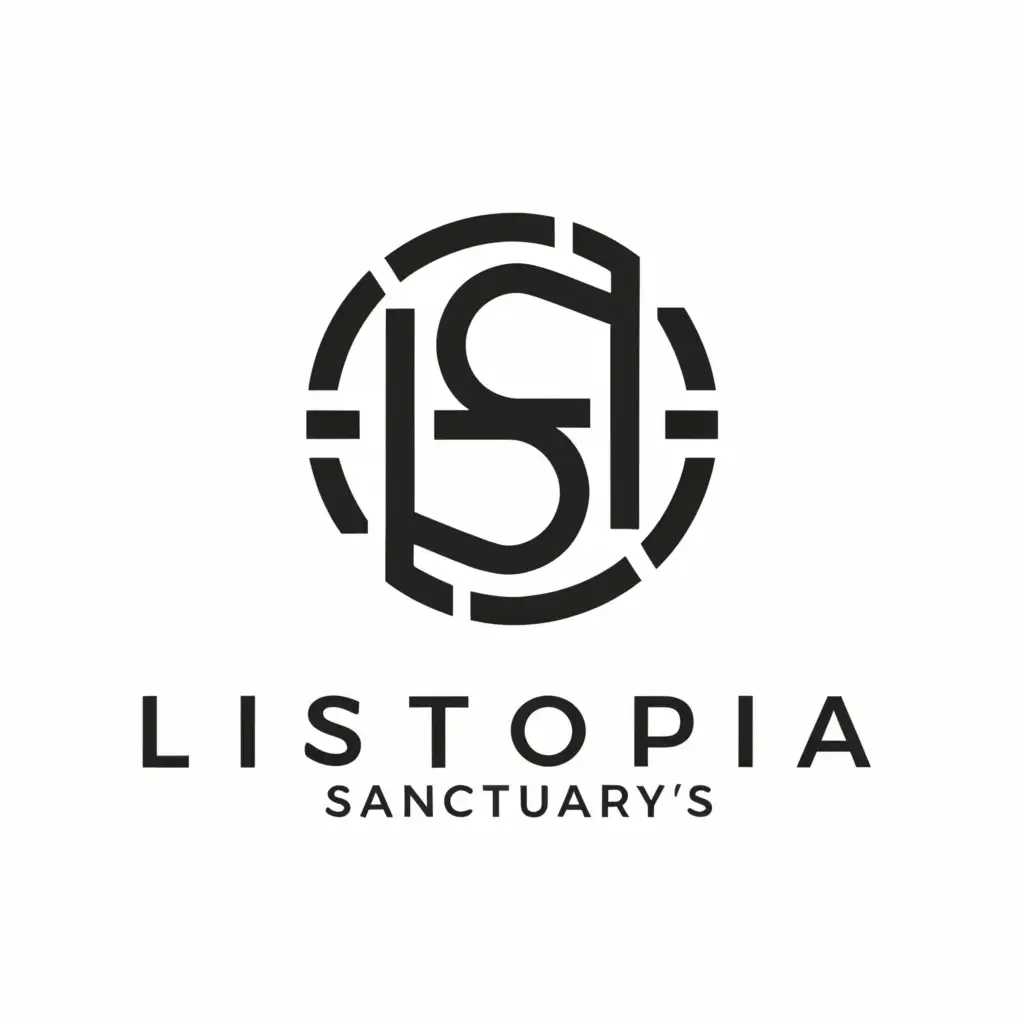 a logo design,with the text "LISTOPIA SANCTUARY’S", main symbol:Numbers,Minimalistic,clear background