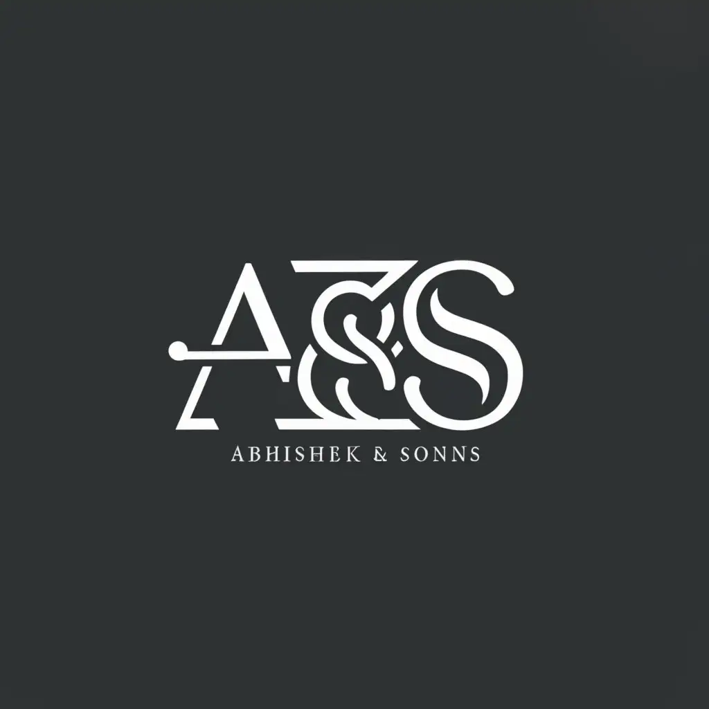 a logo design,with the text "Abhishek & Sons", main symbol:A&S,Moderate,clear background