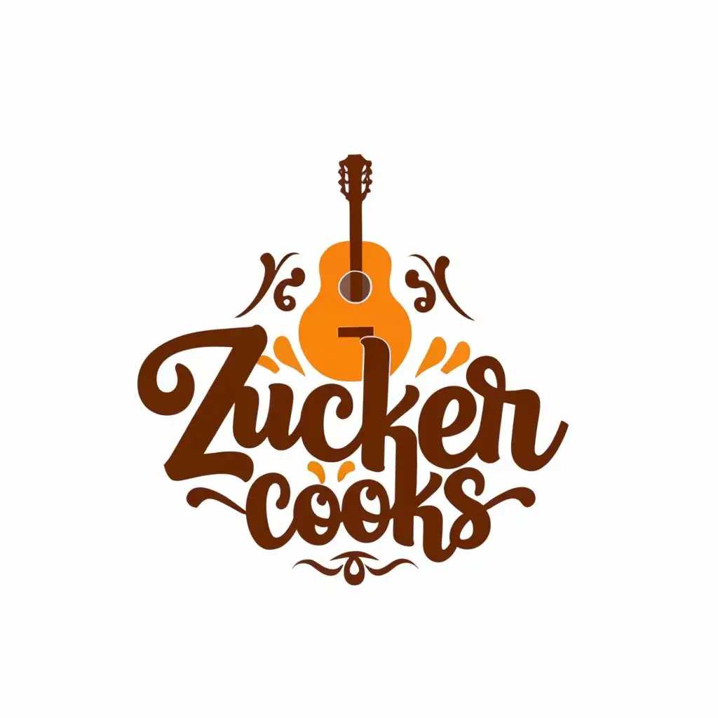 logo, Spanish Guitar, with the text "Zucker Cooks", typography, be used in Home Family industry