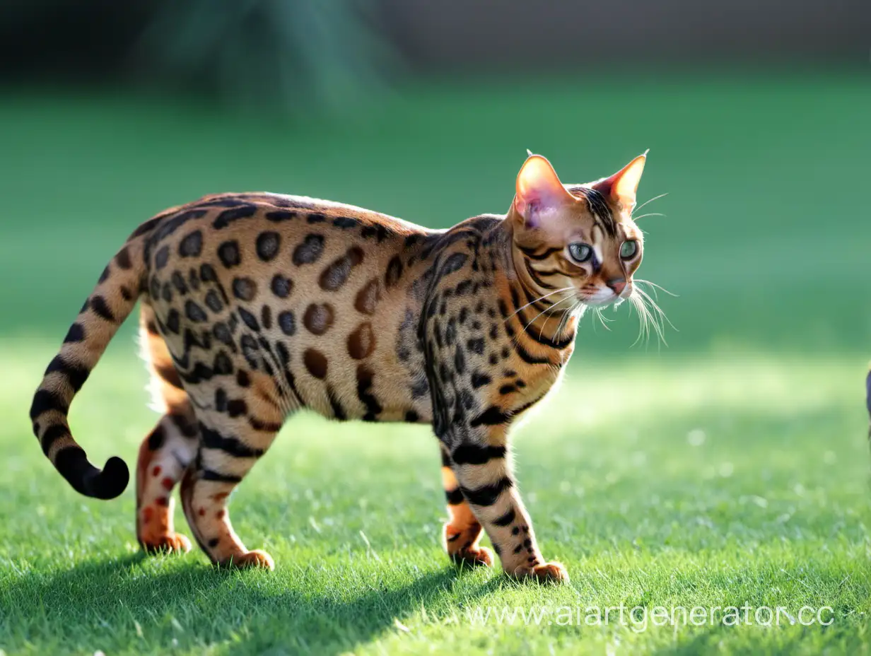 Majestic-Bengal-Cat-Silhouetted-Against-Enchanting-Sunset