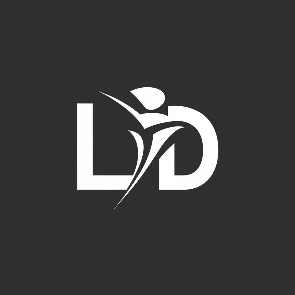 a logo design,with the text "LeDao Sports", main symbol:LD,Minimalistic,be used in Sports Fitness industry,clear background
