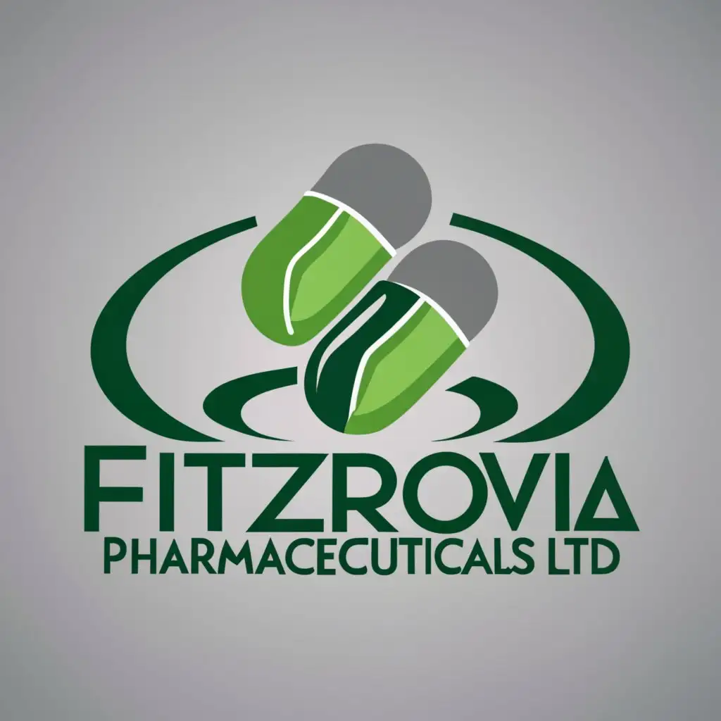LOGO-Design-For-Fitzrovia-Pharmaceuticals-Ltd-Symbolizing-Health-and-Expertise-with-Capsules-and-Typography