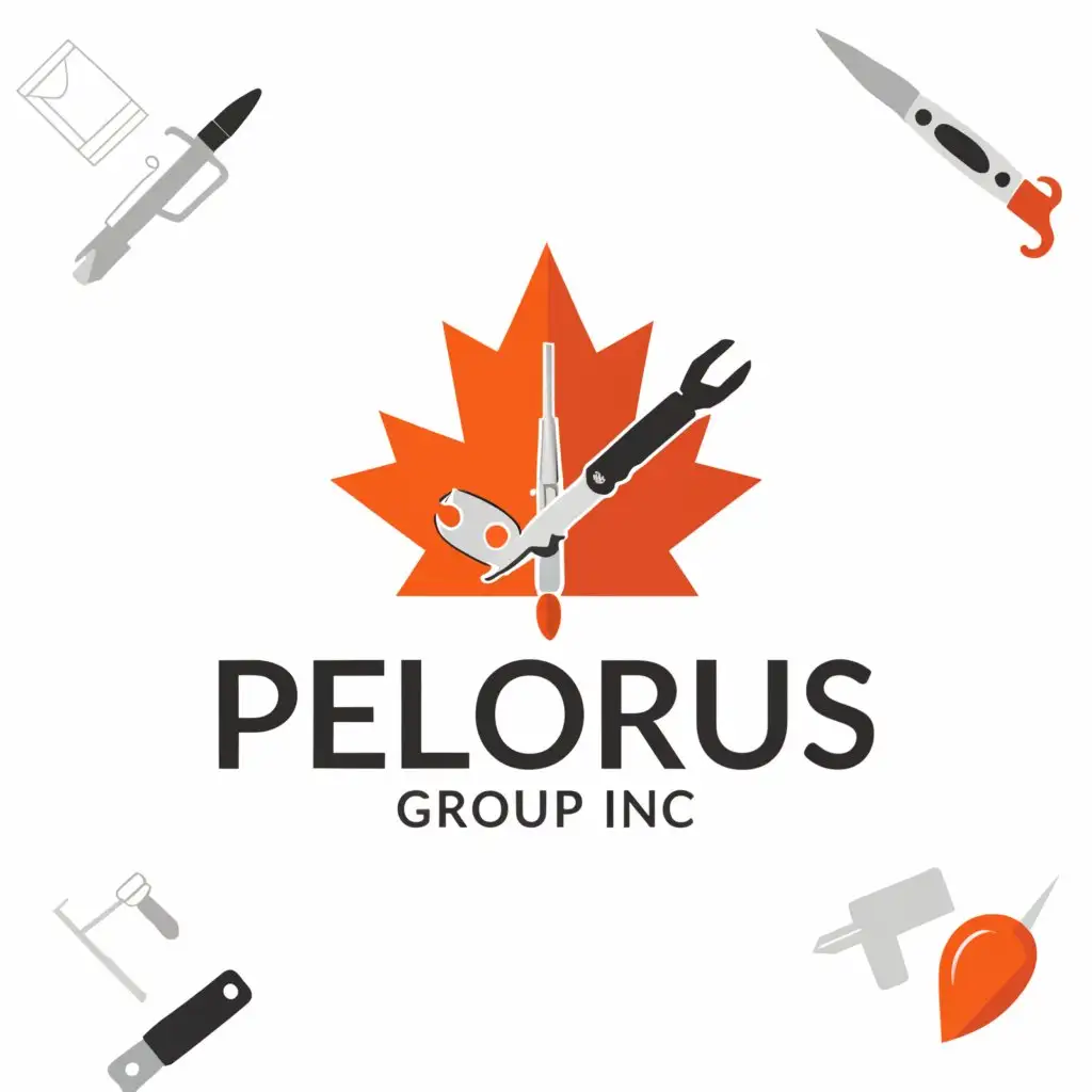 LOGO-Design-For-Pelorus-Group-Inc-Professional-Corporate-Identity-with-Canadian-Maple-Leaf-and-Pelorus-Tool