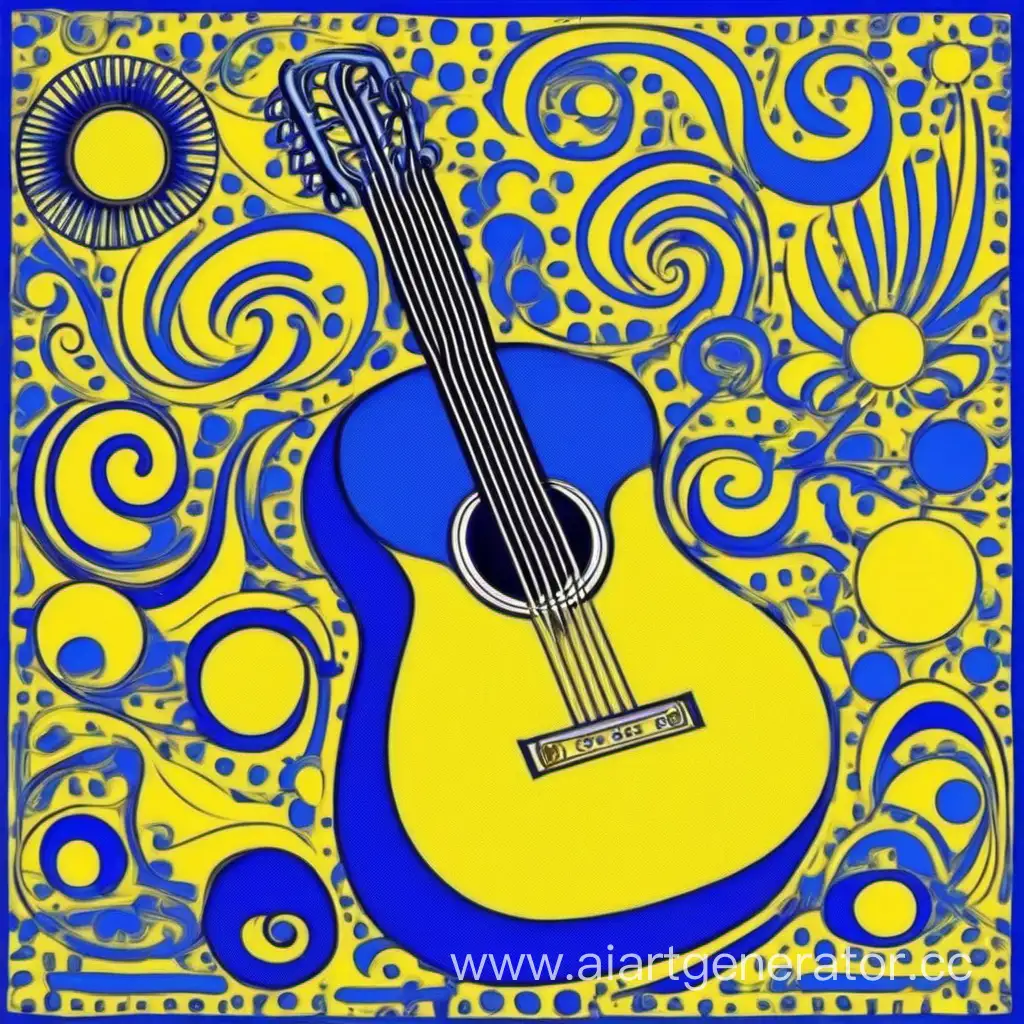 Музыкальное настроение сине жёлтое