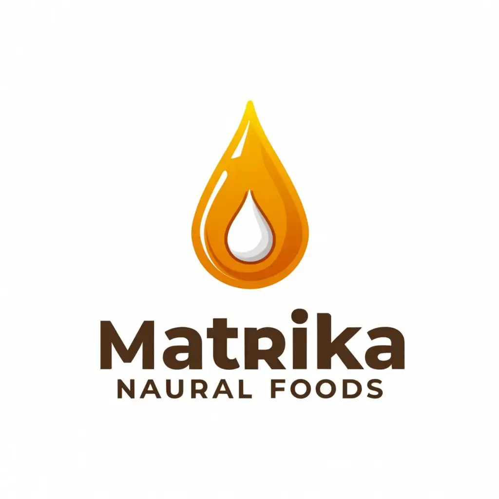 a logo design,with the text "MATRIKA natural foods", main symbol:oil manufacturing company,complex,be used in Real Estate industry,clear background