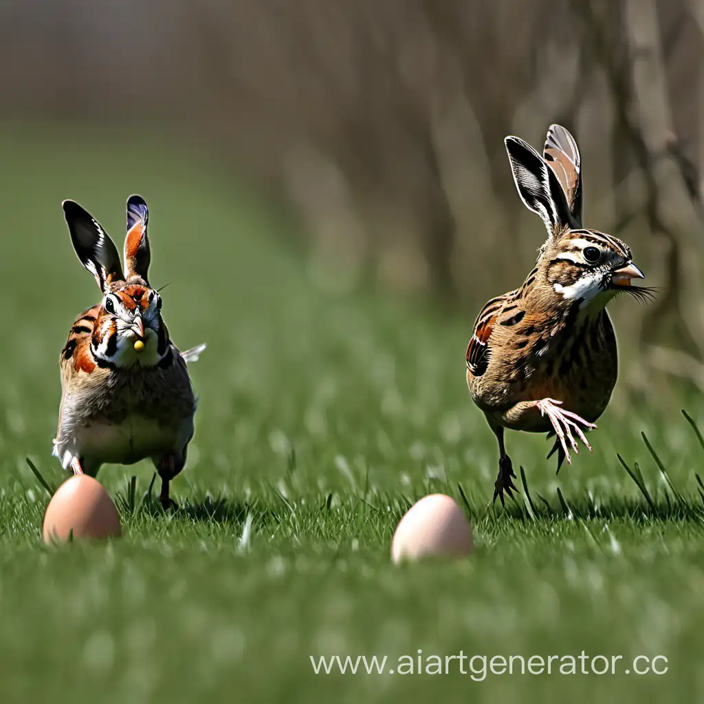 Sparrow-Guarding-Nest-with-Eggs-Wildlife-Action-Scene