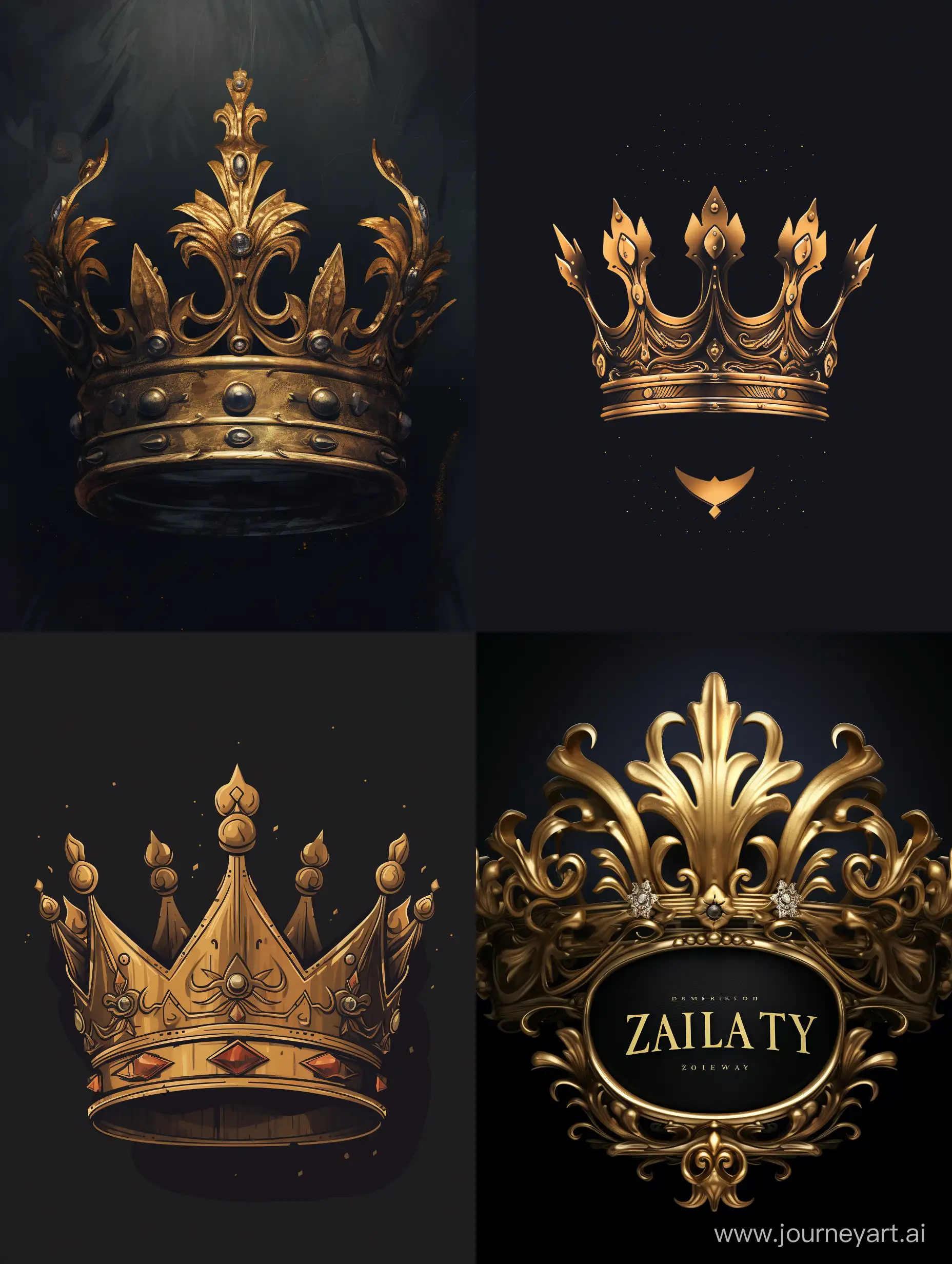 ZATLY-Logo-with-Crown-in-Artistic-34-Aspect-Ratio
