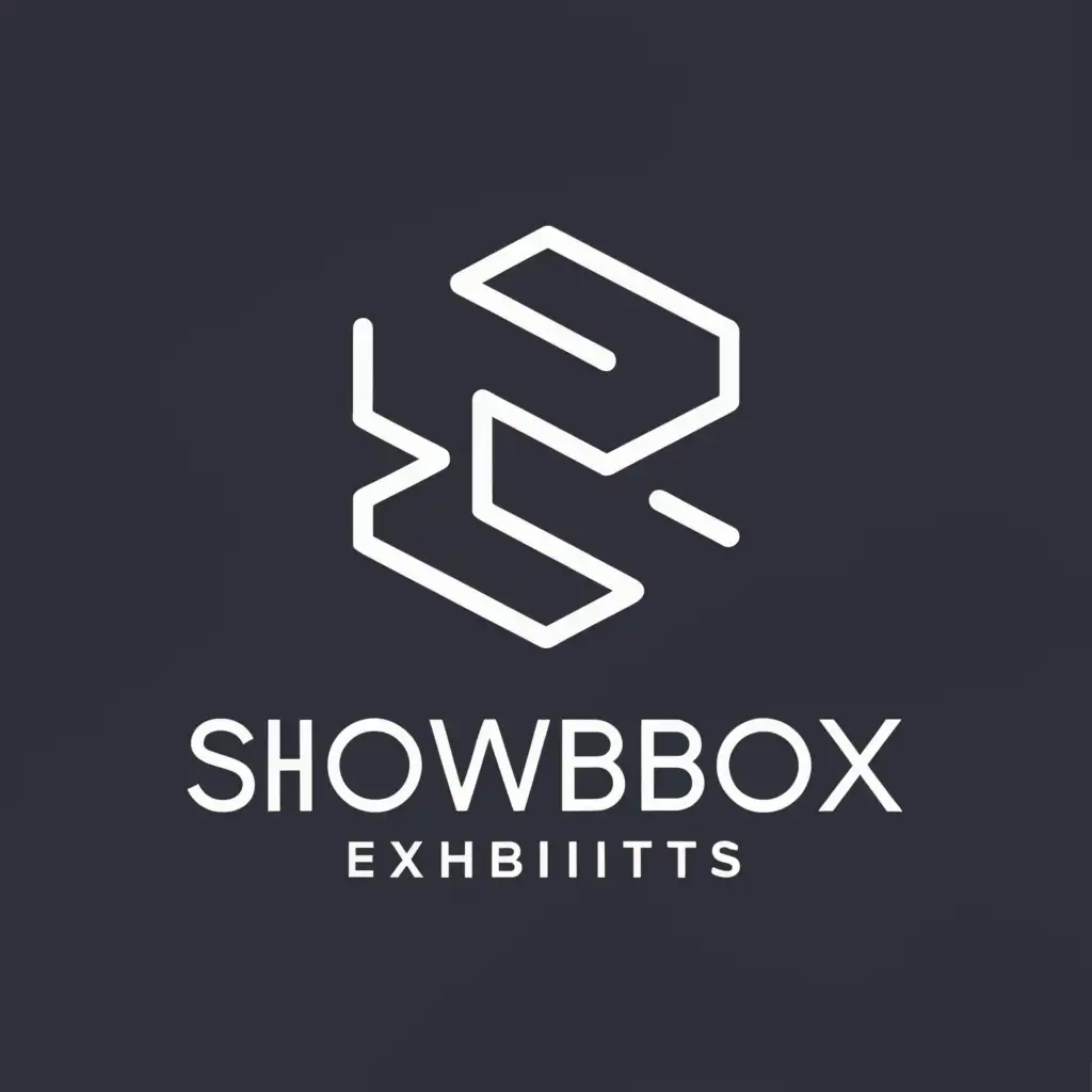 a logo design,with the text "Showbox exhibits", main symbol:Branding, Digital Marketing,Web,Minimalistic,clear background