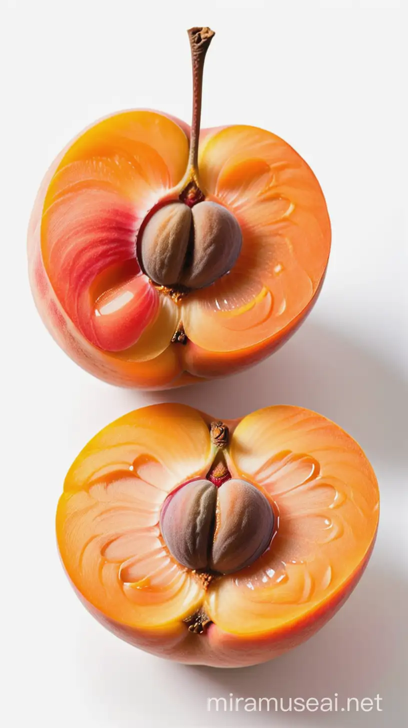 Giant Apricot Fruit Isolated on White Background