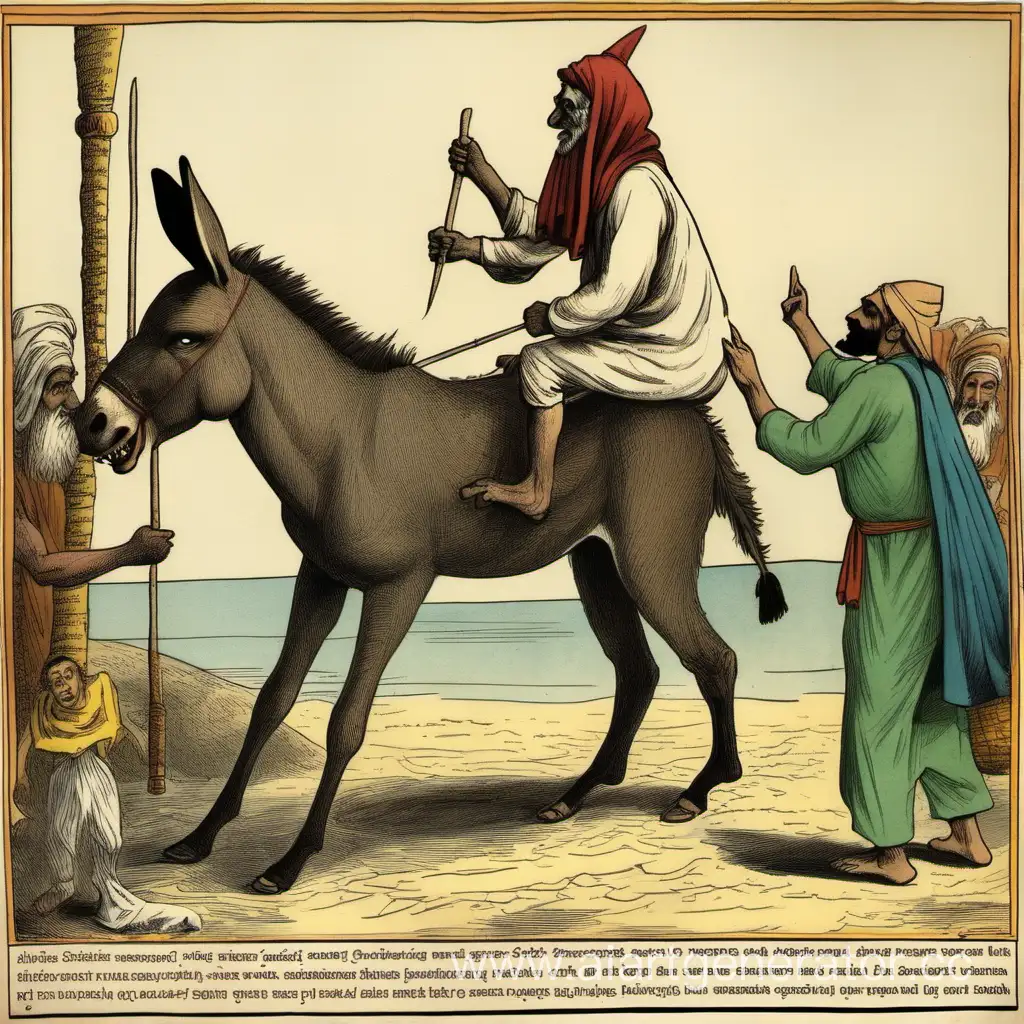 Fakir-Howling-Amidst-Giant-Donkey-and-Sharpened-Pole
