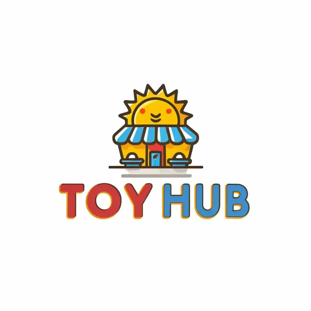 a logo design,with the text "Toyhub", main symbol:for a tot business,Moderate,clear background