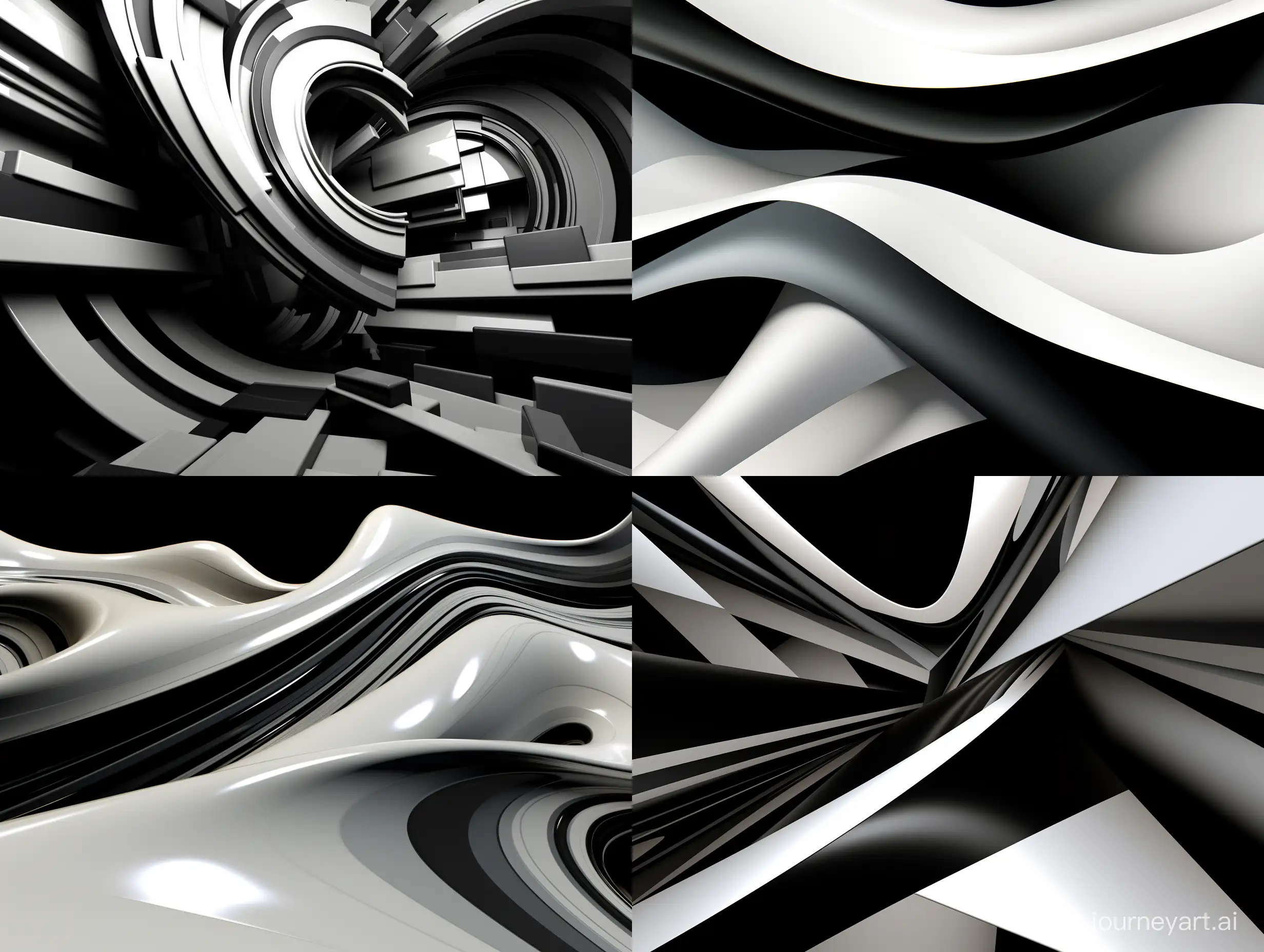 a technologic black and white background, abstract, with smooth color
