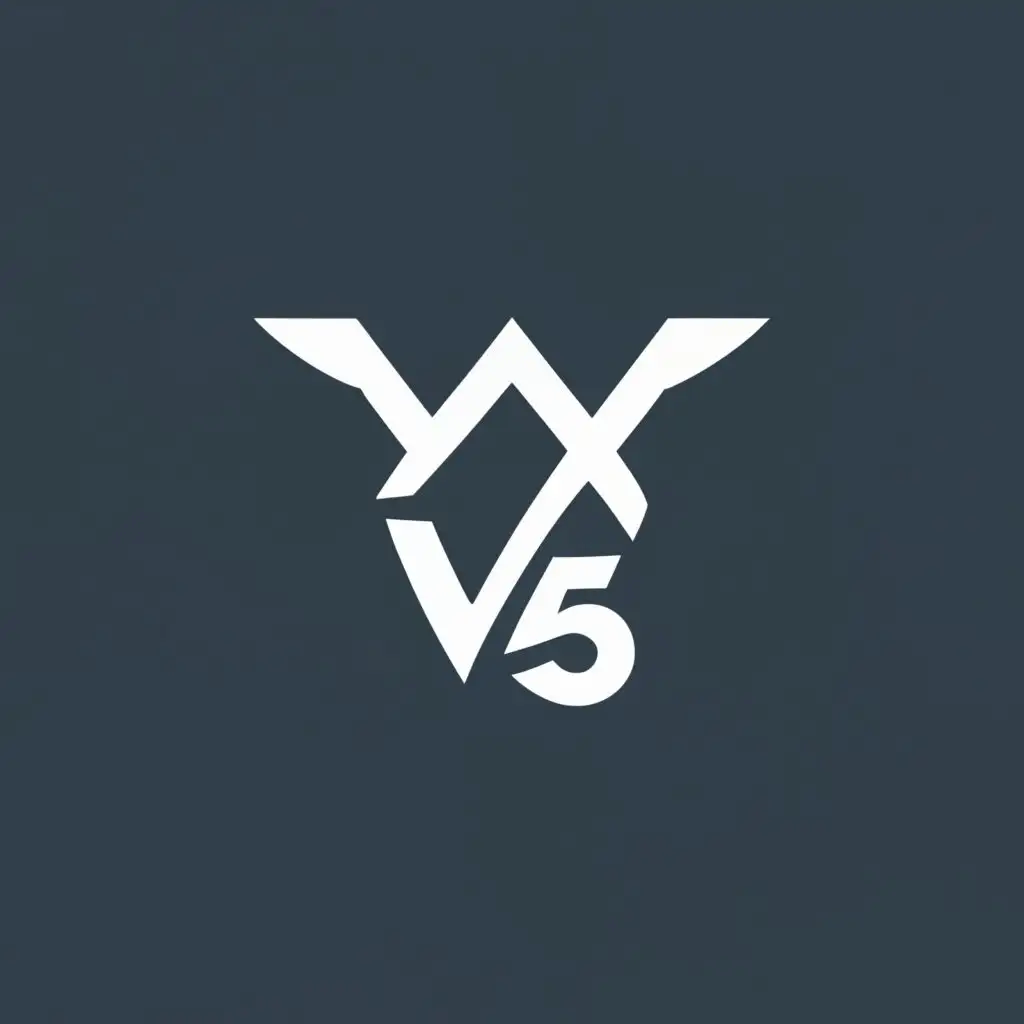 logo, Make the logo spelled out "V5", make it like the Invictus Gaming logo, Spell out VORTEX BELOW THE LOGO, with the text "Vortex5", typography, be used in Entertainment industry