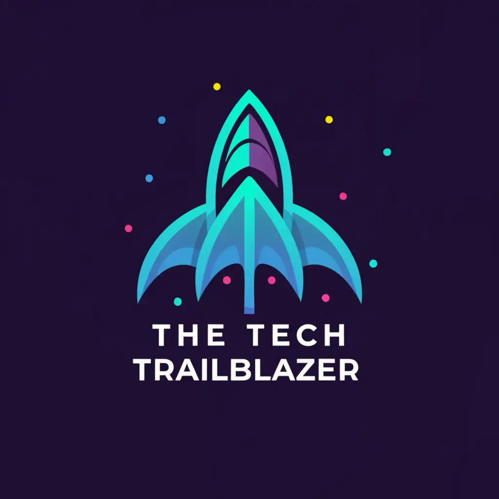 a logo design,with the text "TheTechTrailBlazer", main symbol:Spaceship,Moderate,clear background