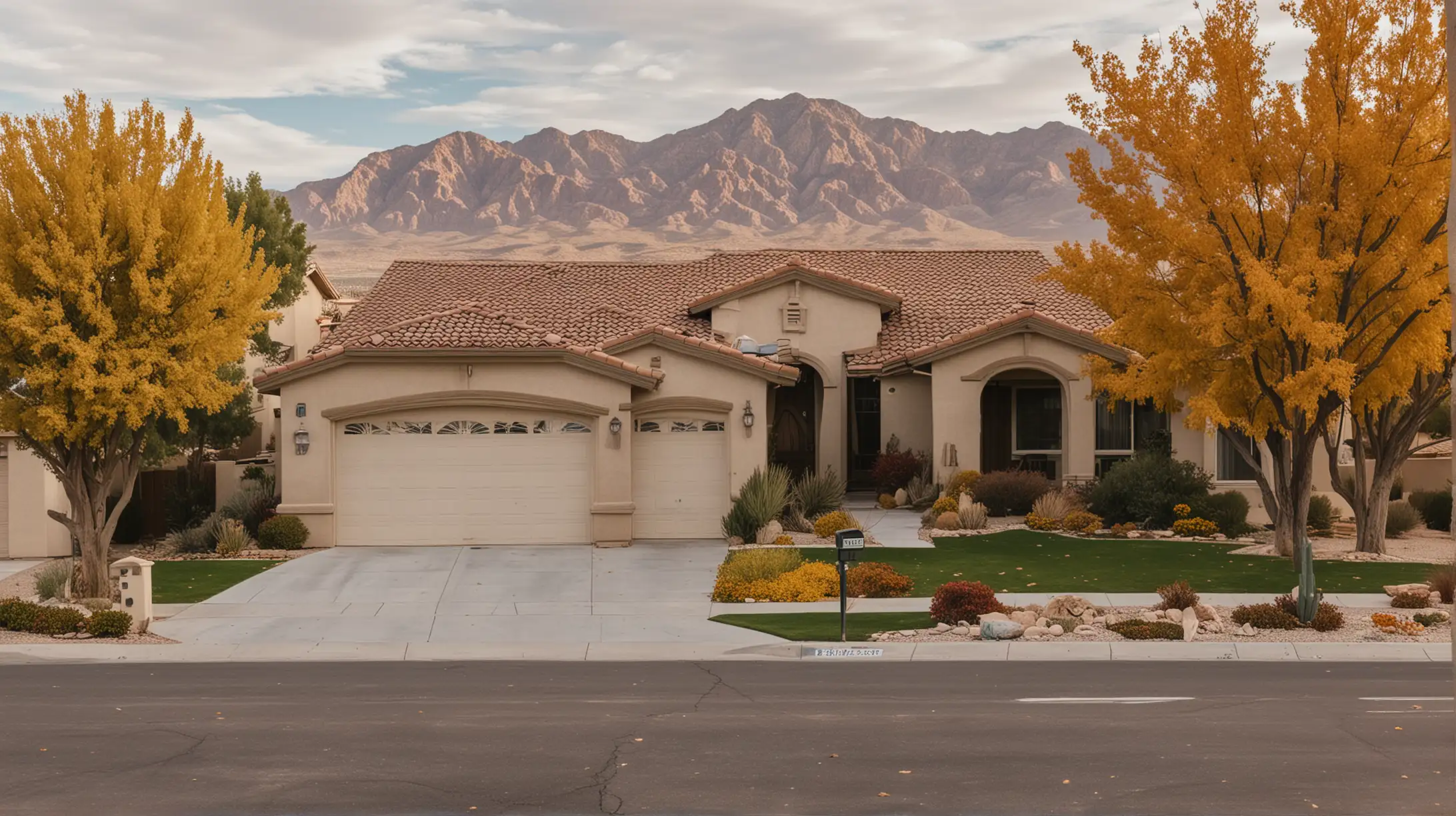 a house in las vegas during the fall