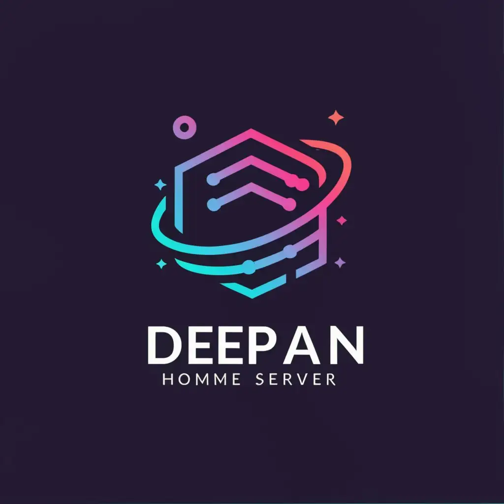 a logo design,with the text "Deepan", main symbol:Home Server,Moderate,be used in Technology industry,clear background