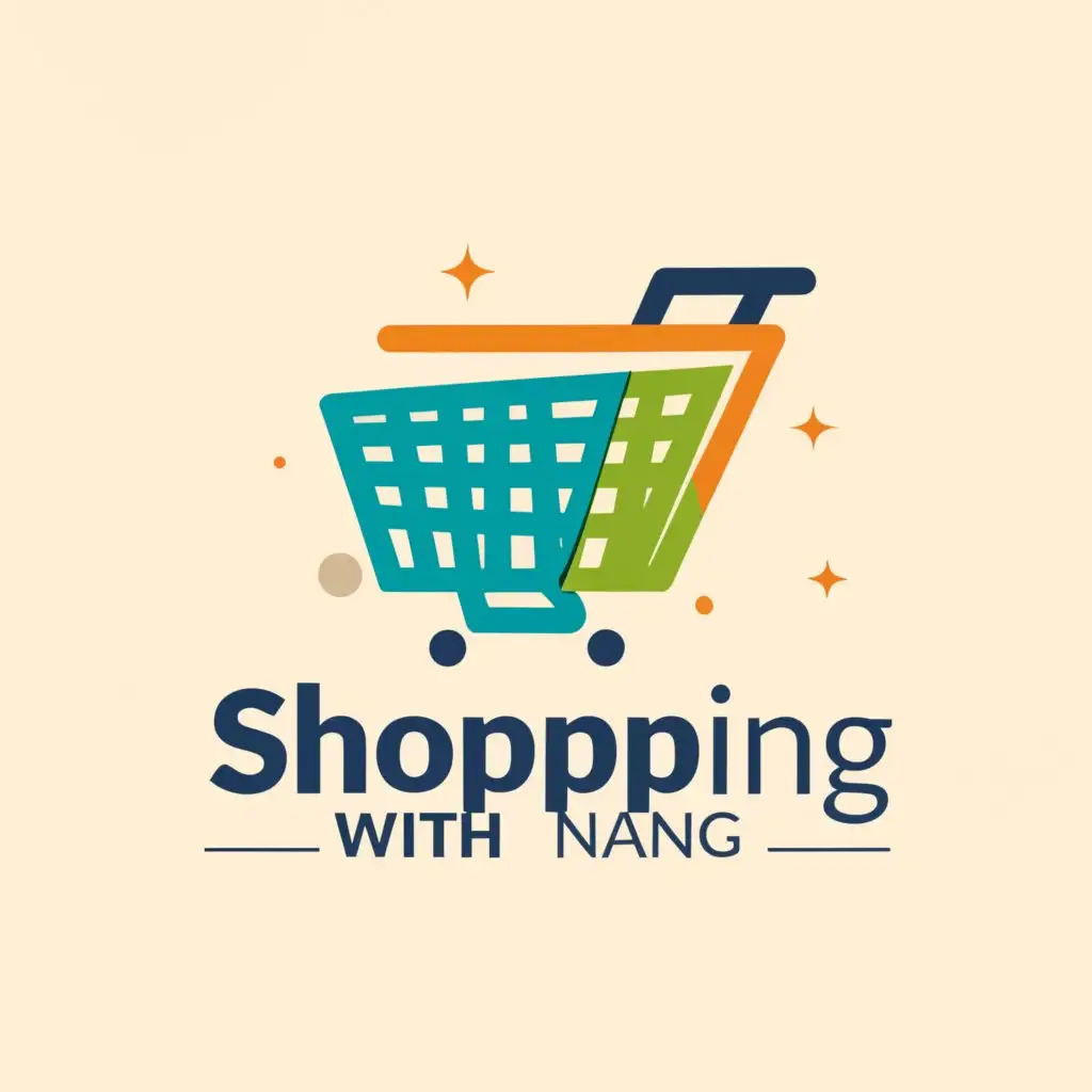LOGO-Design-For-Shopping-With-Nang-Modern-Shopping-Cart-Symbol-in-Vibrant-Colors