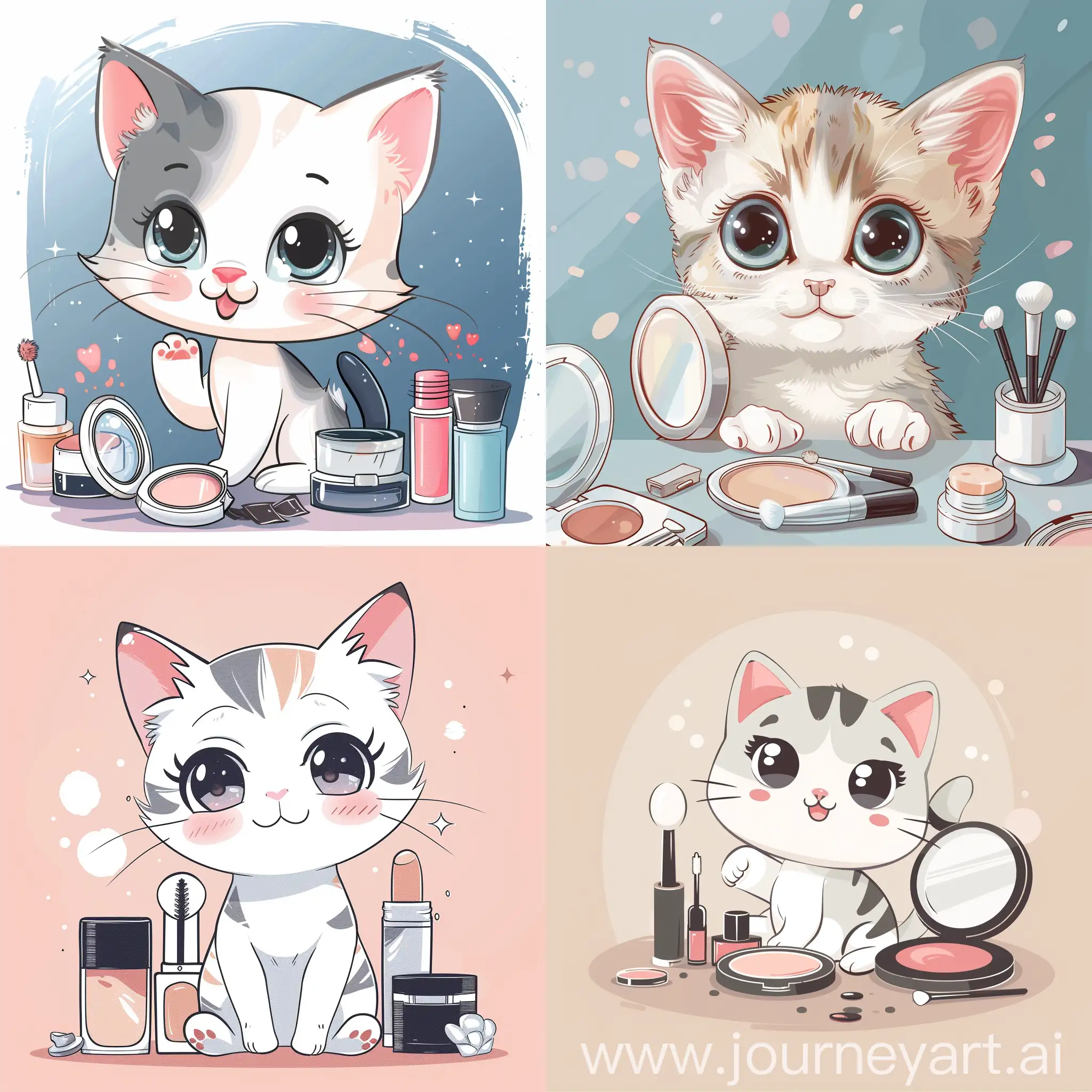Adorable-AnimeStyle-Kitten-Illustration-for-Cosmetics-Design