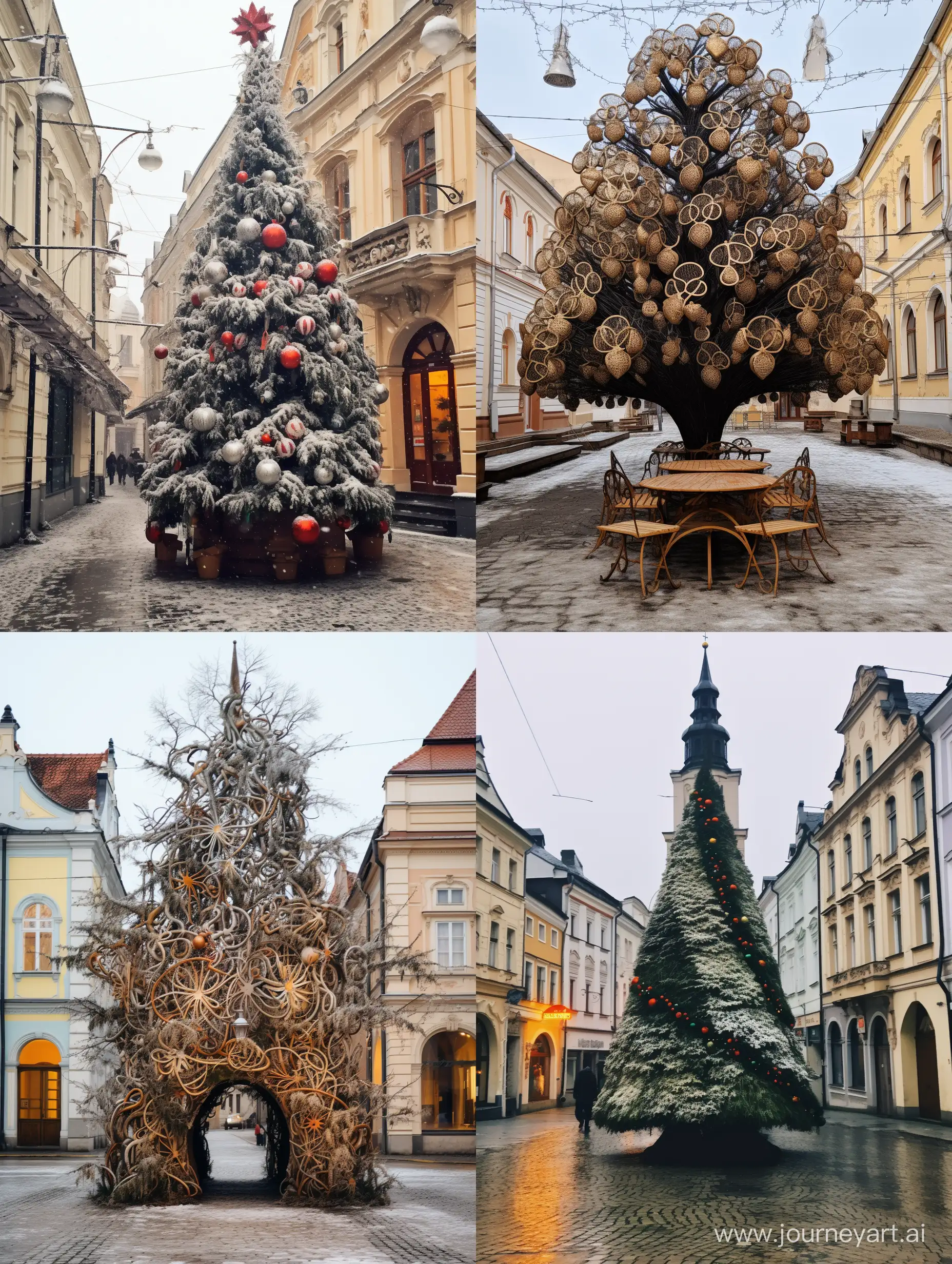 Charming-New-Year-Tree-in-Historic-Old-Town-Setting