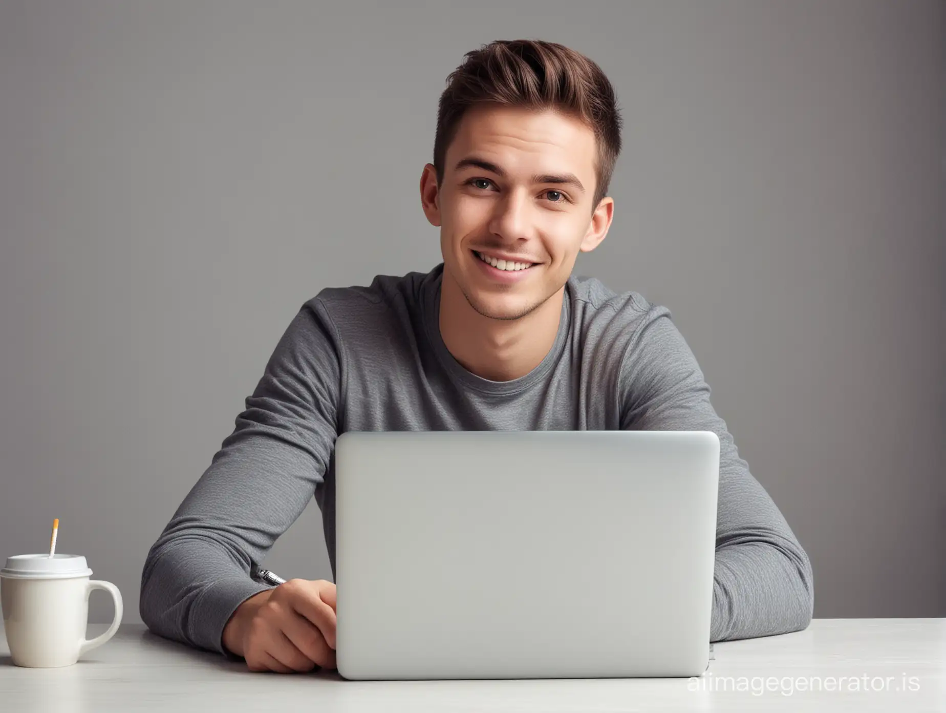 A charming young man who creates online advertisements for his clients