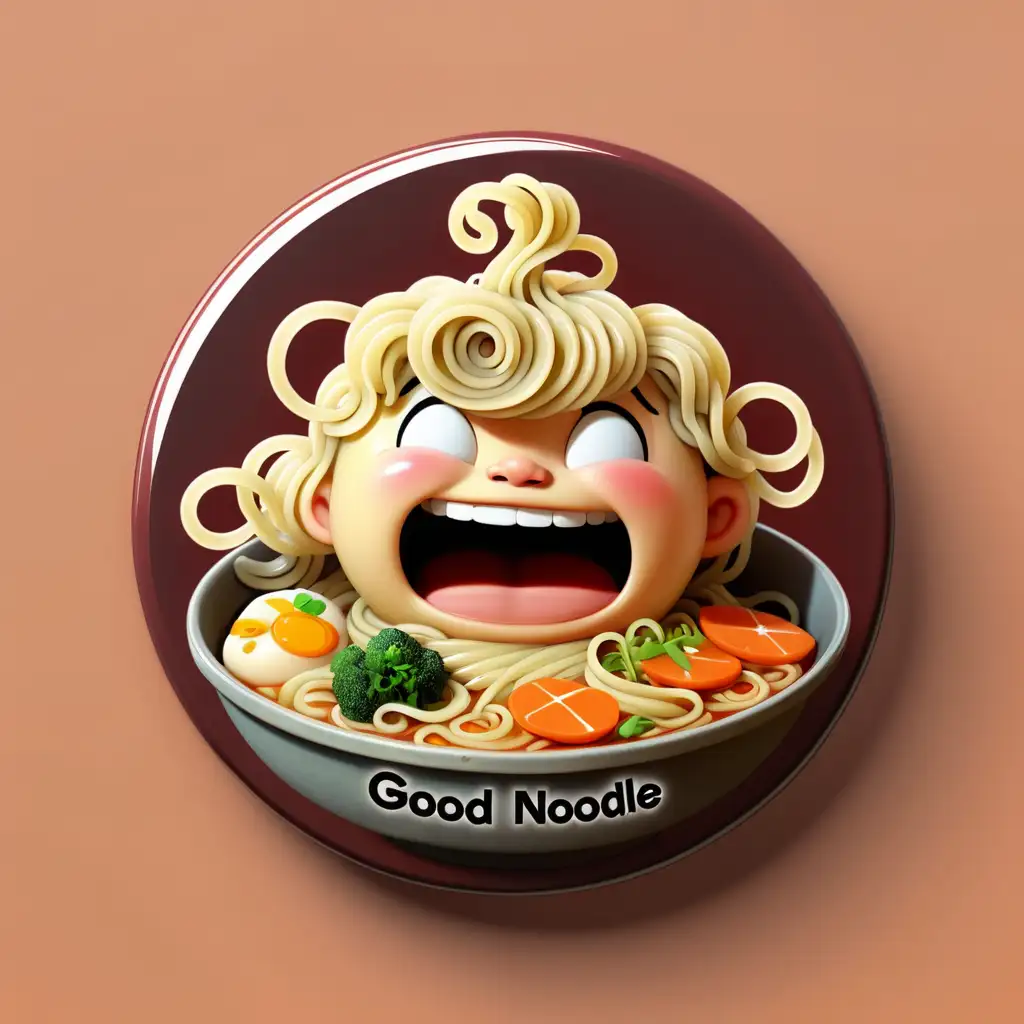 Child Earning a Good Noodle Badge with Diligence and Pride