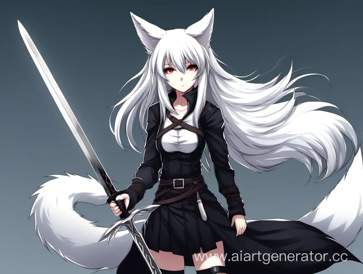 Anime-Girl-with-White-Fox-Features-Wielding-a-TwoHanded-Sword
