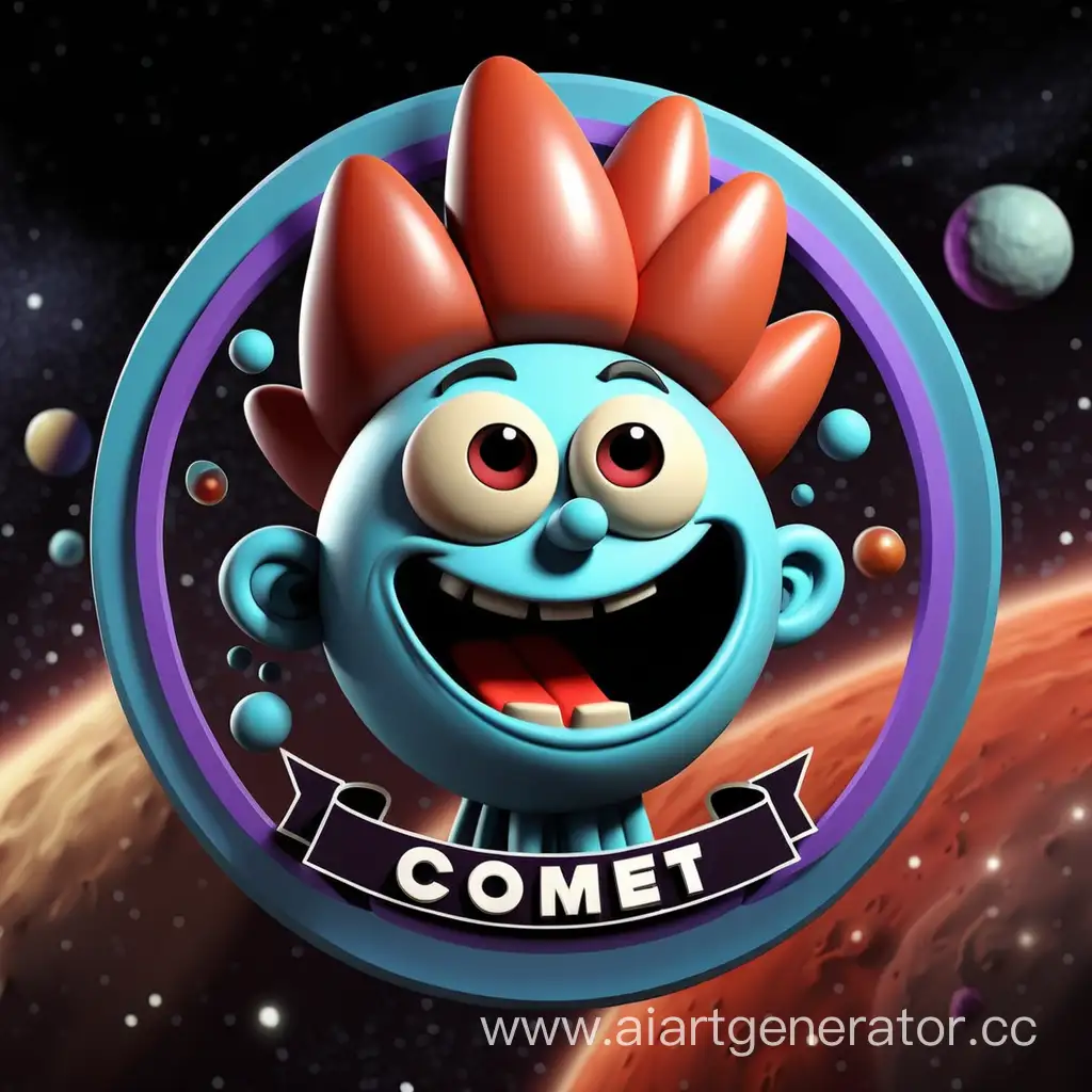 Vibrant-Cartoon-Comet-Logo-Illustration