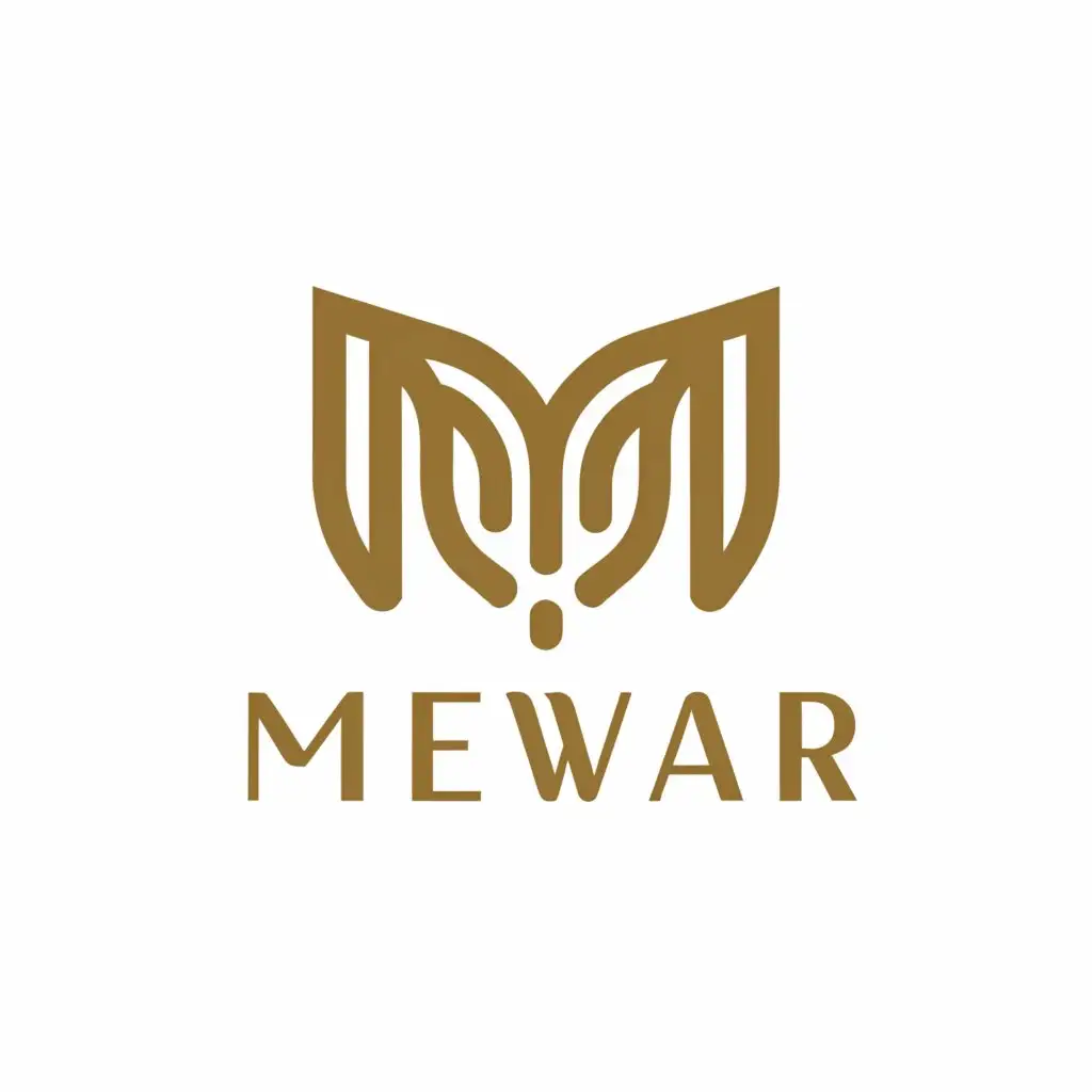 a logo design,with the text "MEWAR", main symbol:Mewar,Moderate,clear background