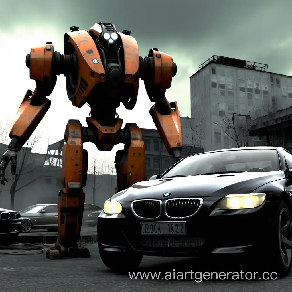 Resistance-Fighter-with-Black-BMW-in-HalfLife-2-Setting