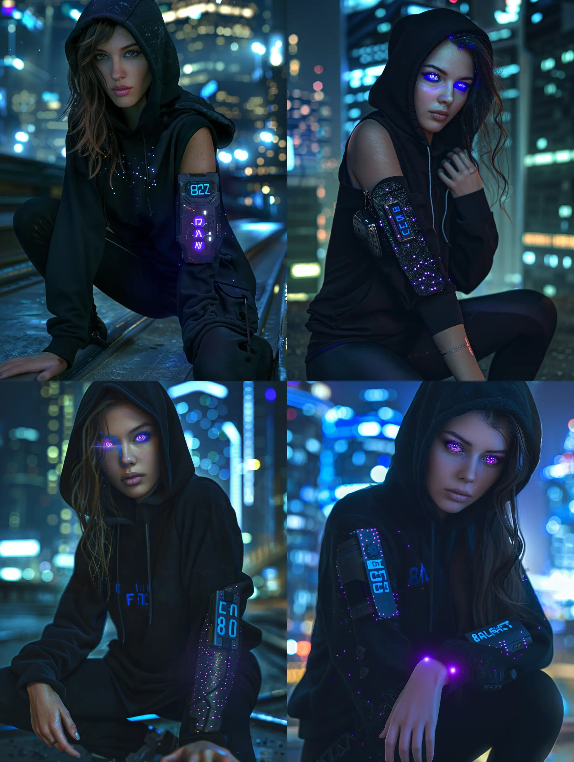 Futuristic-Woman-with-Techno-Gadget-in-Neo-City-at-Night