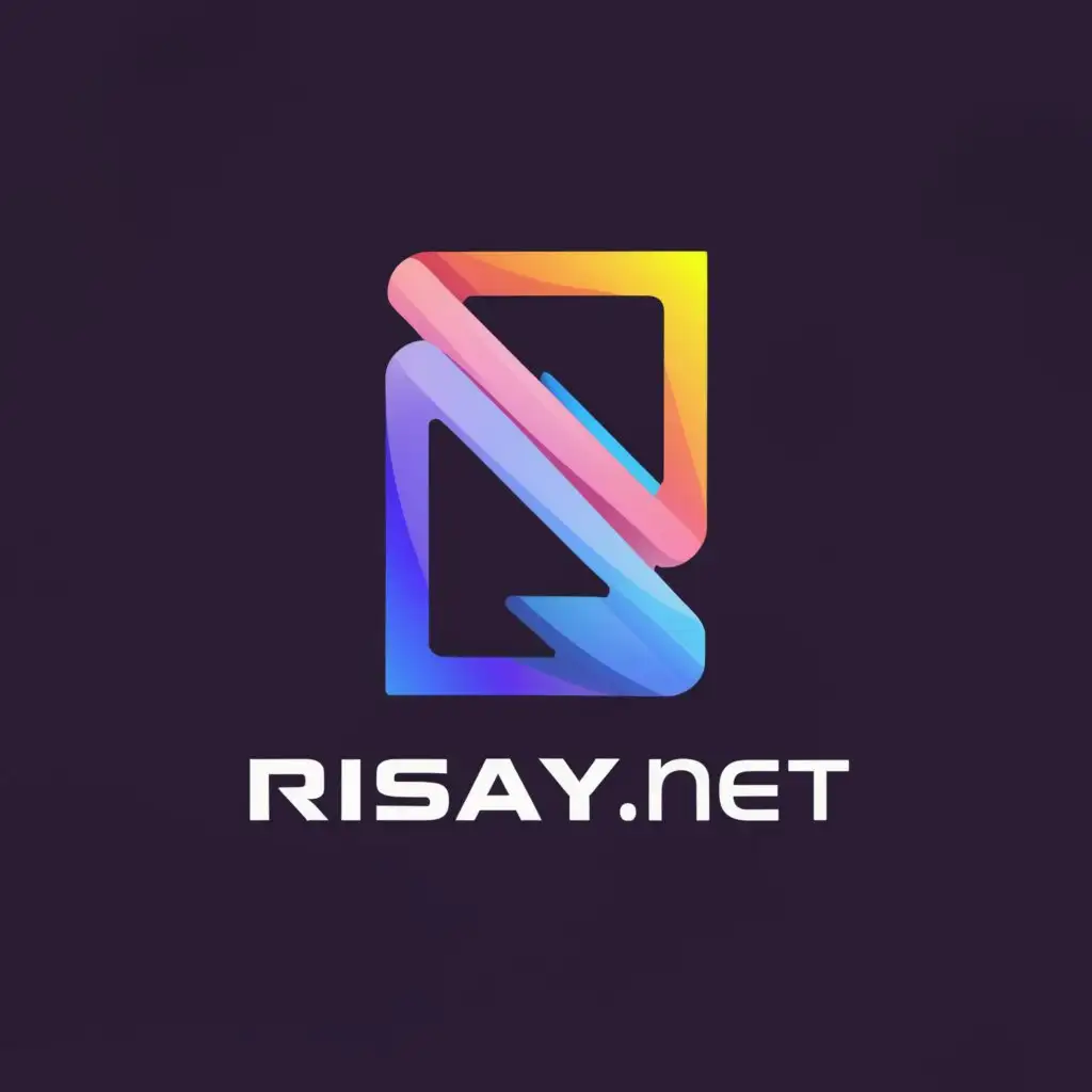 a logo design,with the text "Risay.net", main symbol:Letter R,Minimalistic,clear background