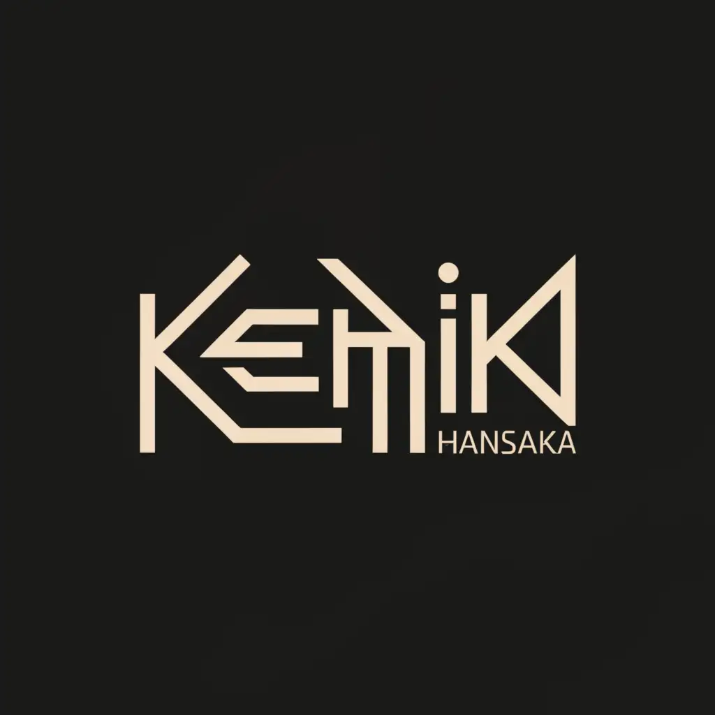 a logo design,with the text "KEMIN HANSAKA", main symbol:KEMIN,Moderate,be used in Technology industry,clear background