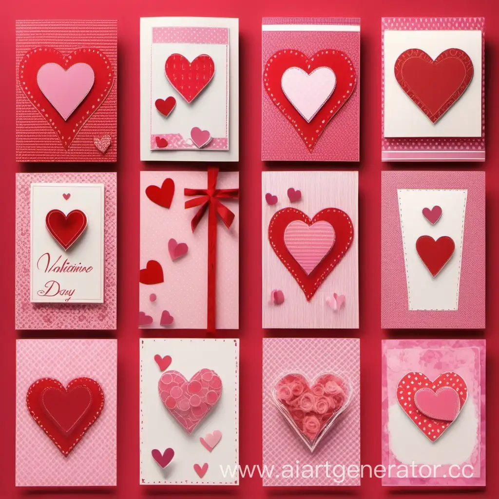 10 вариантов открытки размером 10 на 15 см на тематику день святого Валентина