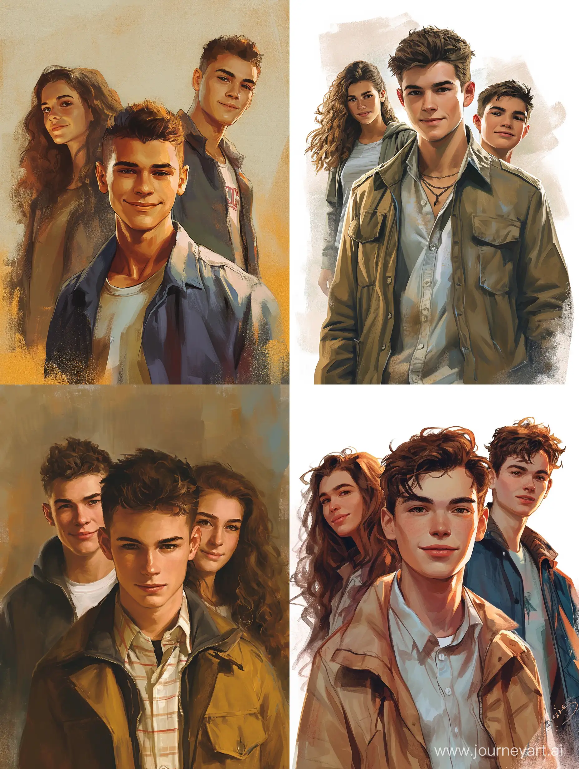 Intelligent-Teen-Protagonist-with-Lively-Companions-YA-Book-Cover-Art