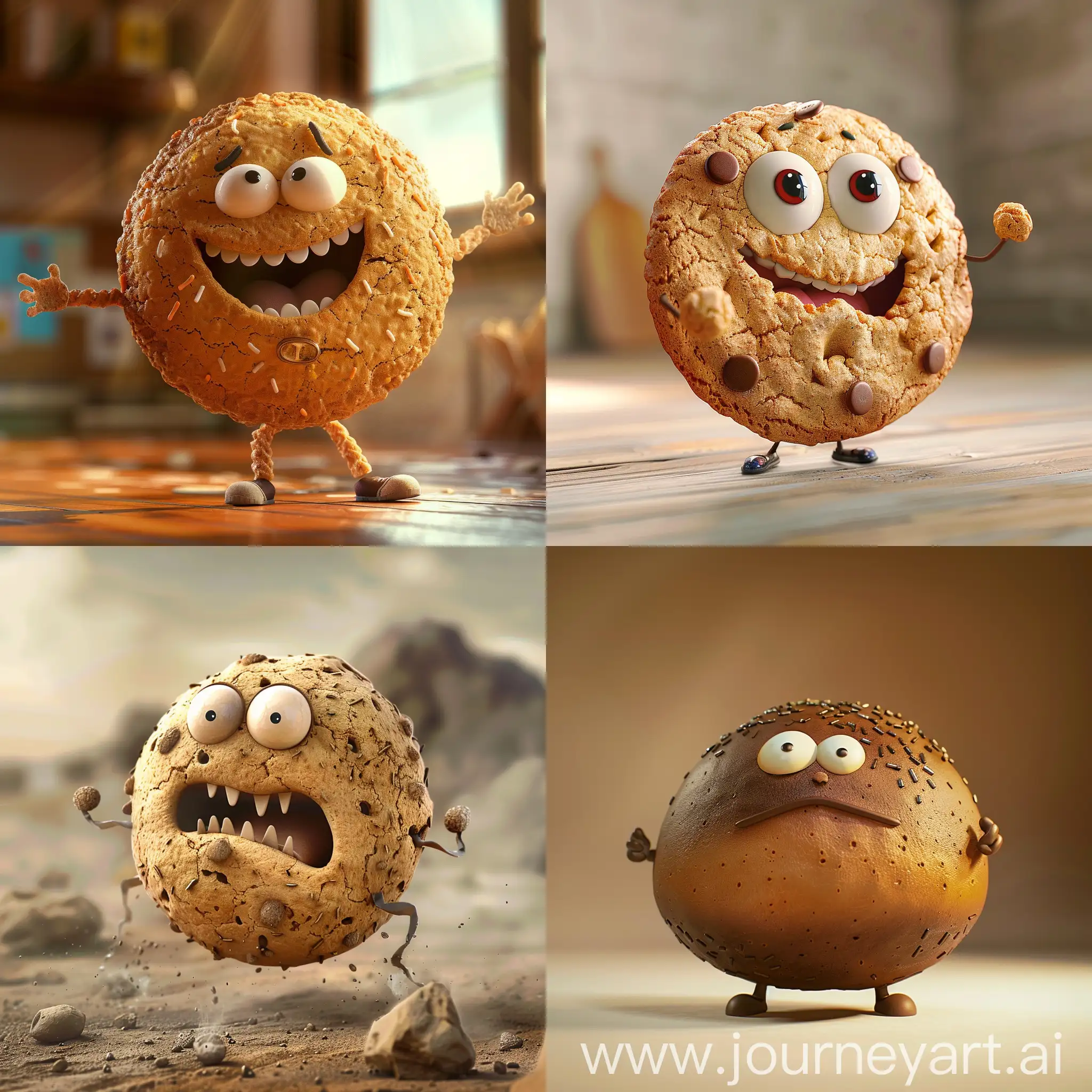 A talking cookie with arms and legs :: 3D animation 
