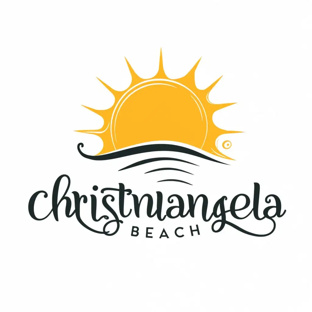 logo, sun beach , with the text "Appartements Christinangela", typography, be used in Travel industry