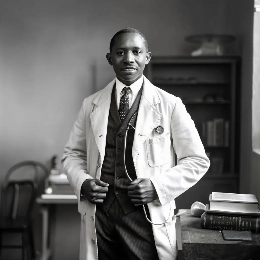 Historical Portrait of an African American Doctor in 1917