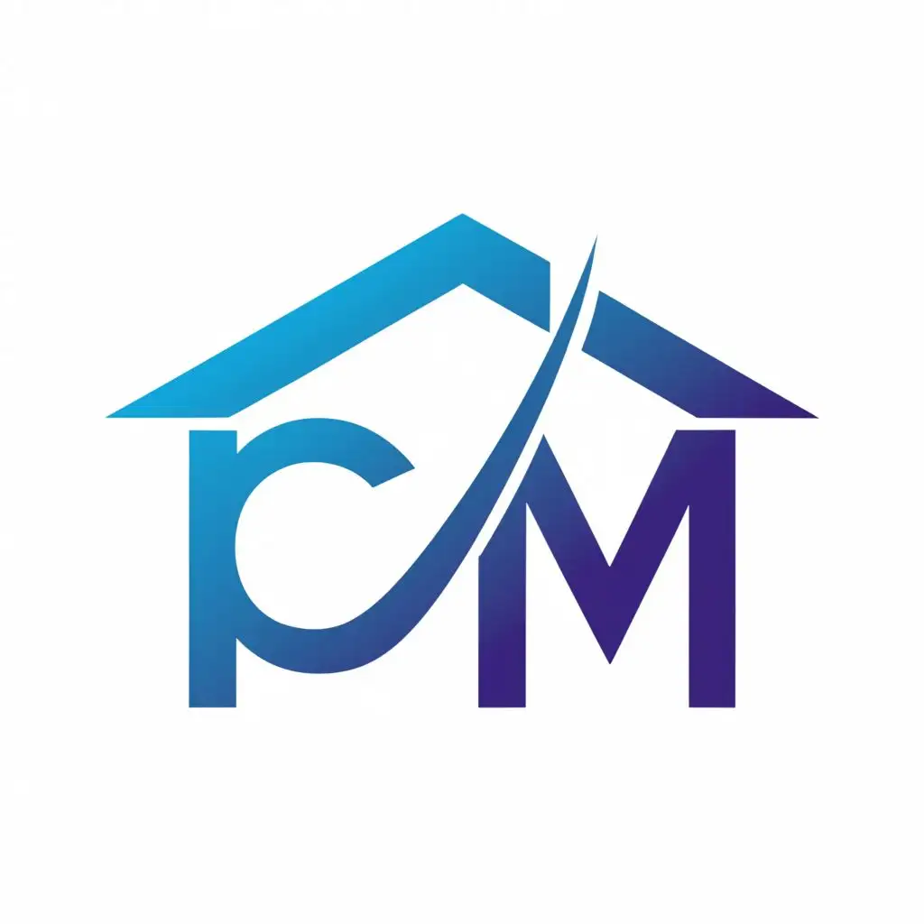 a logo design,with the text "ICM", main symbol:the ICM writing must compose the structure of the house, blue, be used in Construction industry
