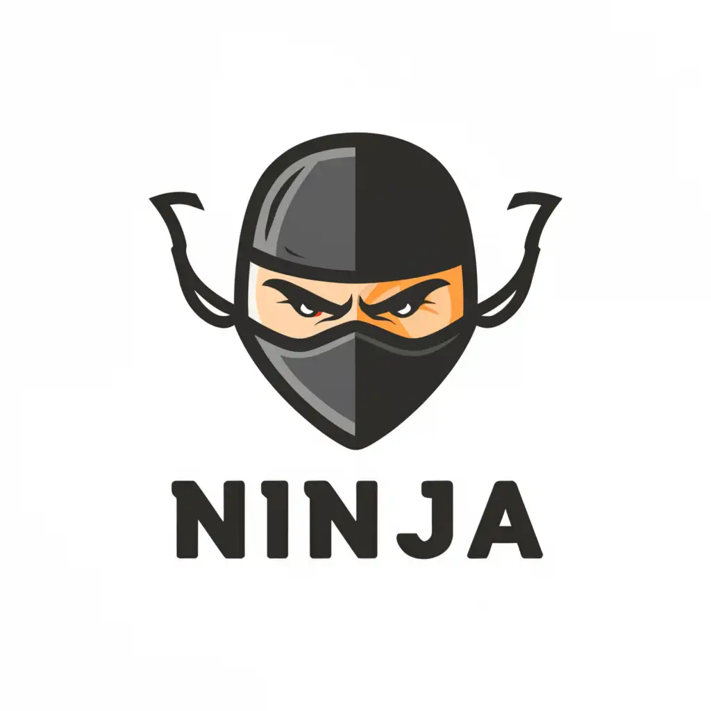 a logo design,with the text "Ninja club", main symbol:Ninja face, angry,Minimalistic,be used in Sports Fitness industry,clear background