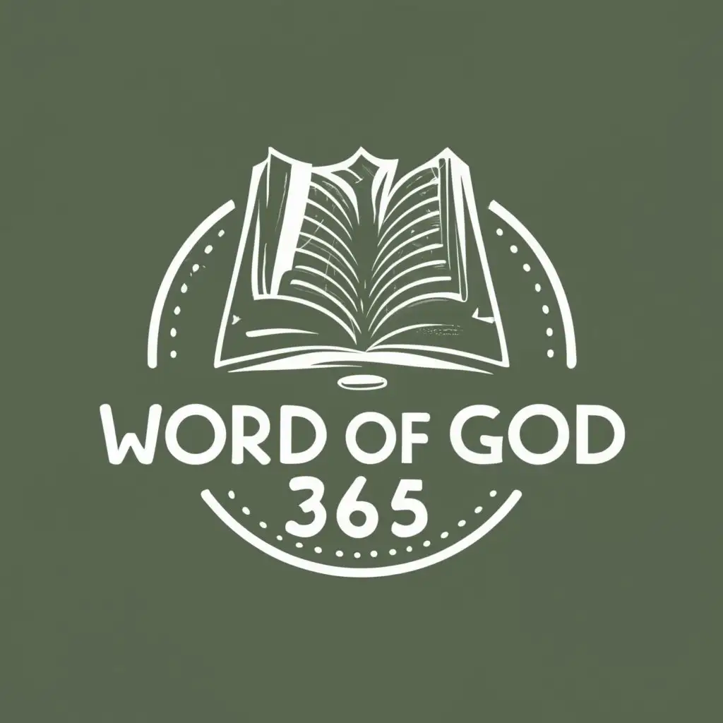 logo, Bible, with the text "Word of God 365", typography, be used in Religious industry