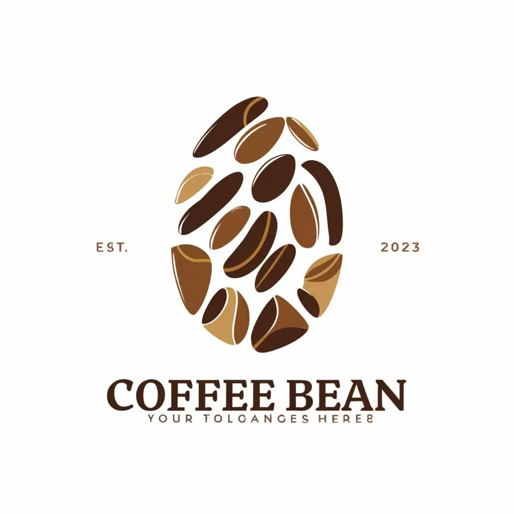 a logo design,with the text "coffee", main symbol:the coffee bean should be stylized and prominent. Incorporate elements that mimic the look of traditional birthstones, such as glimmer, facets, or a jewel-like appearance around the coffee bean. Depending on the style, you could go with rich, coffee-inspired browns, or perhaps a more vibrant palette if you want to include a nod to actual birthstone colors. A large, detailed coffee bean in the center. Consider giving it a sparkling effect to mimic a precious stone, perhaps with tiny lines suggesting facets. Above or below the bean, the text "My Birthstone is a Coffee Bean" can be integrated. Small coffee beans, coffee cups, or abstract steam shapes can border the central design or form subtle background patterns.,Minimalistic,clear background