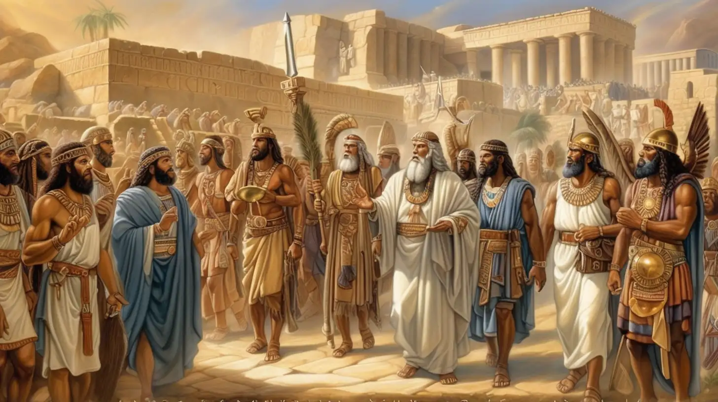 Ancient Biblical Depiction of Jehovah in Historic Setting