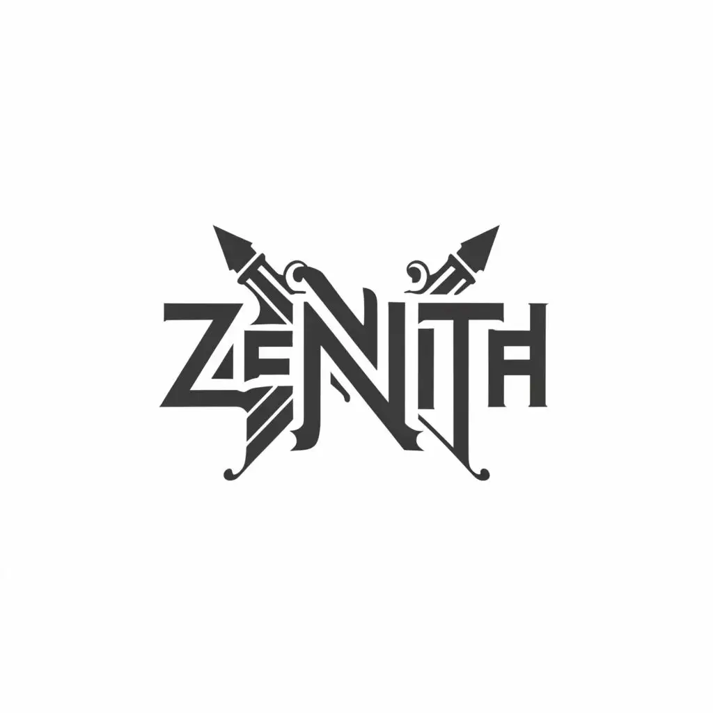 logo, letter logo, with the text "Zenith", typography, be used in Entertainment industry