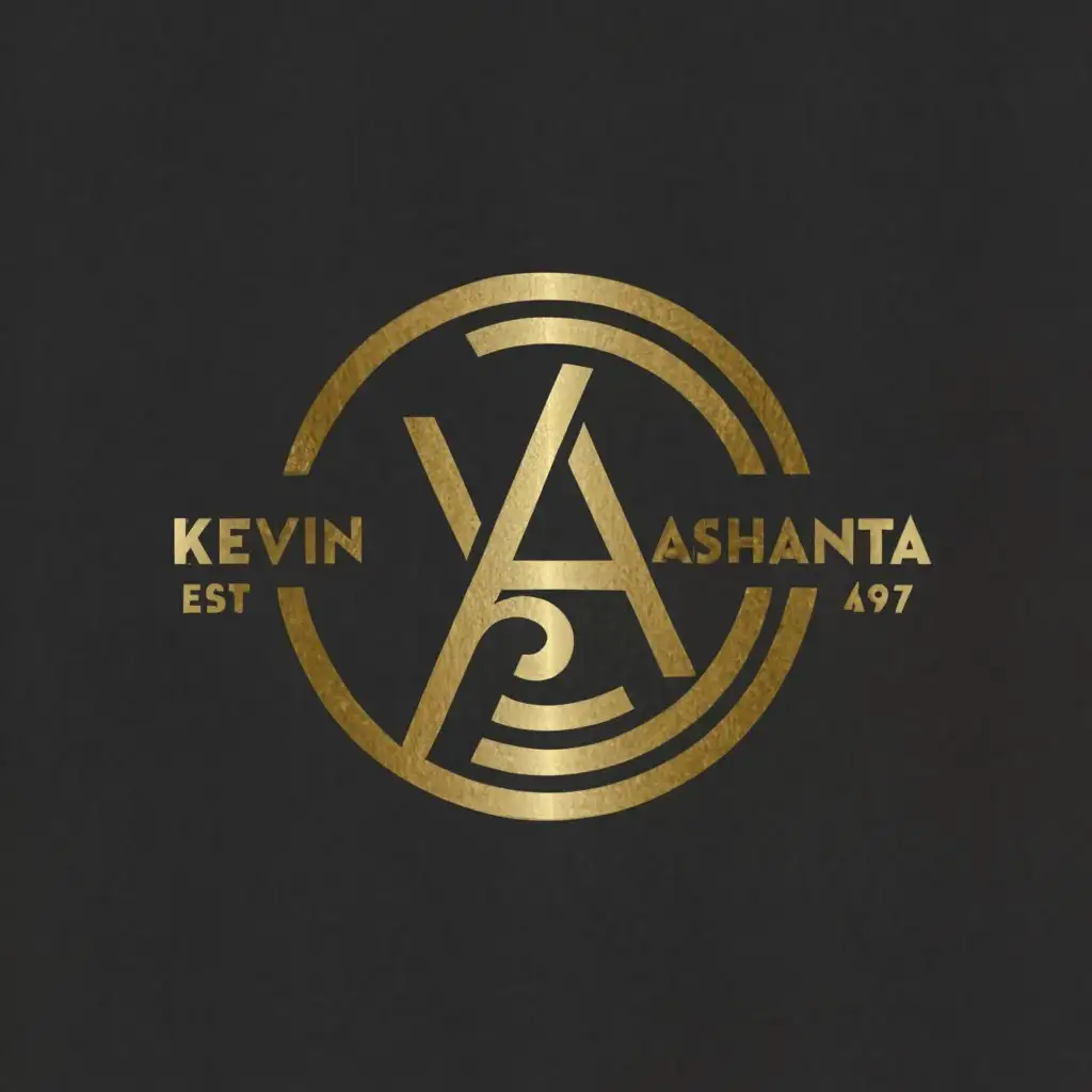 a logo design,with the text "Kevin ashanta", main symbol:Money  and circle and gold and trading,Moderate,be used in Finance industry,clear background