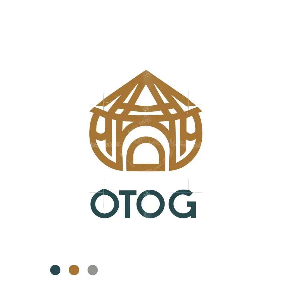 a logo design,with the text "OTOG", main symbol:mongolian yurt, tent,complex,be used in Travel industry,clear background