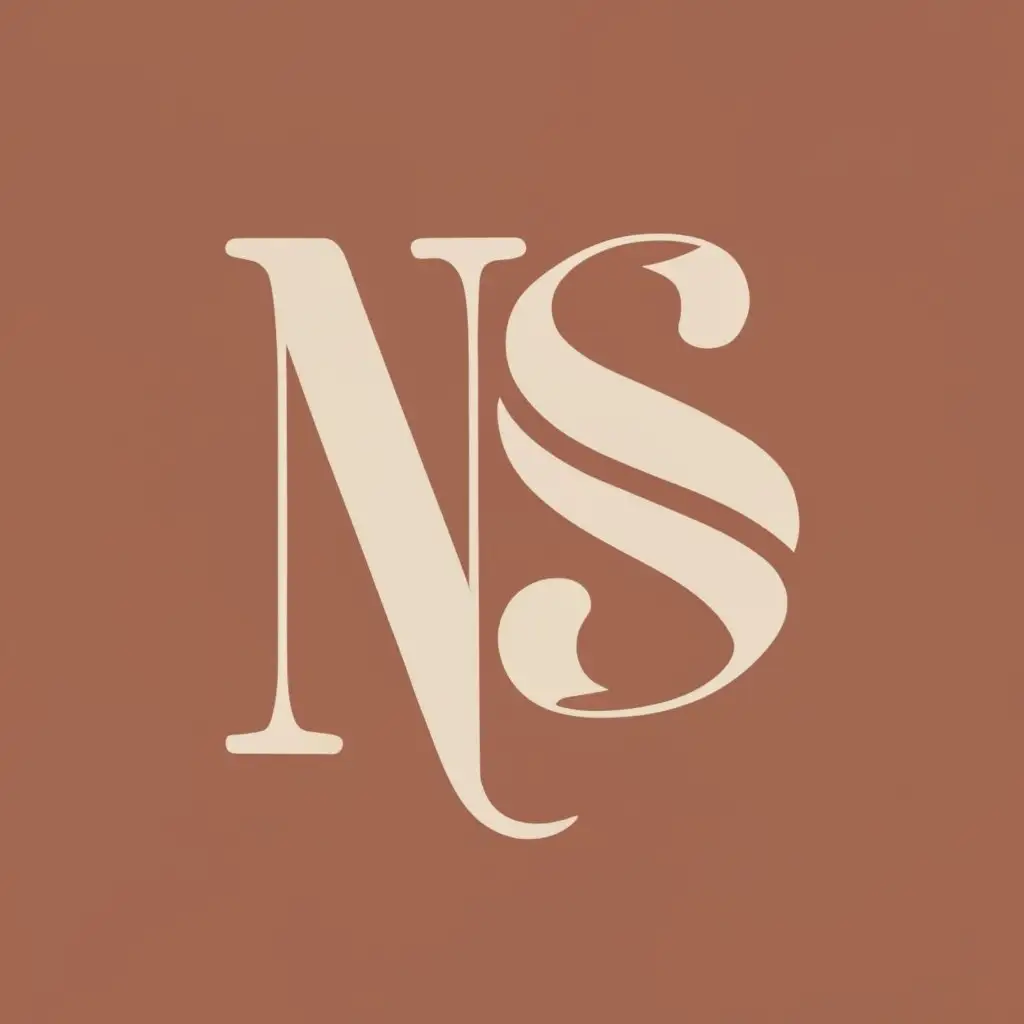 logo, N.S, with the text "N.S", typography, be used in Beauty Spa industry