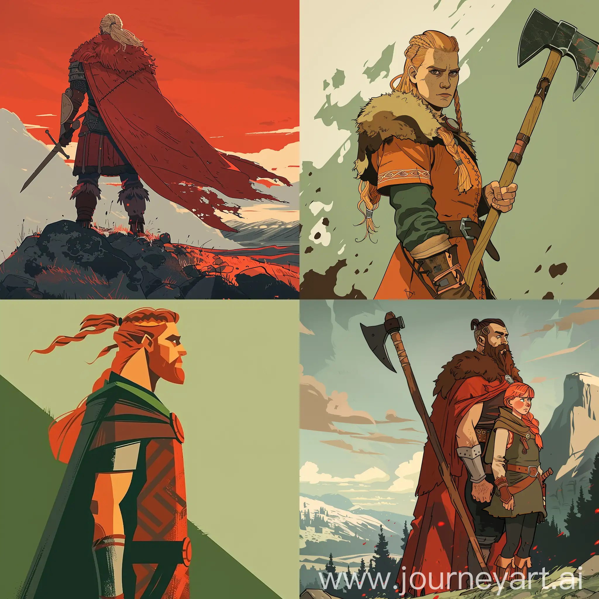 flat, mate, simple, minimalist, cel shaded, thick outline, person in the style of Gil Elvgren and Banner Saga