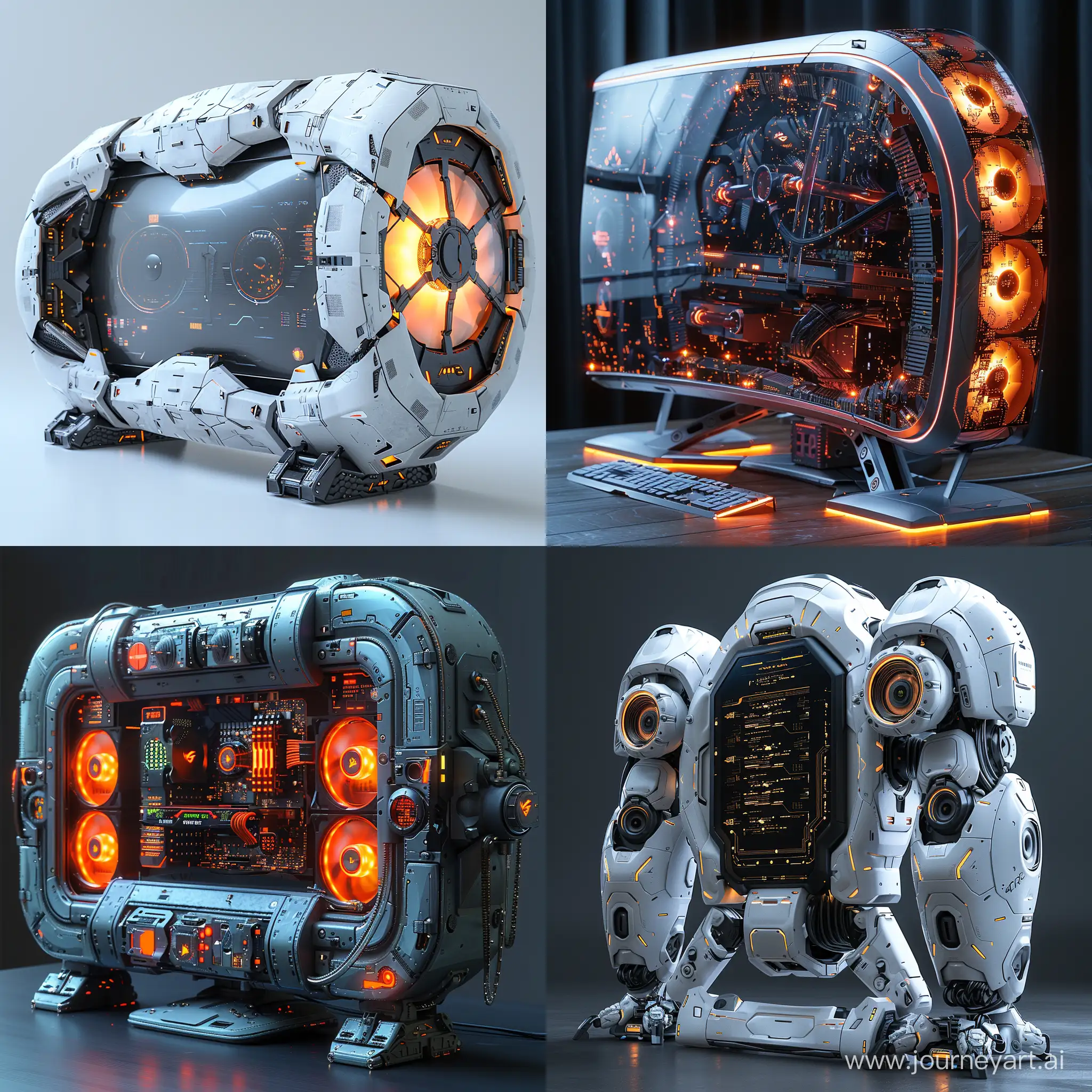 Futuristic sci-fi high-tech PC monitor, extremely lightweight and durable materials, octane render --stylize 1000