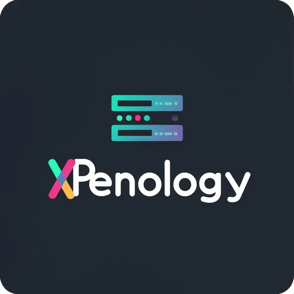 LOGO-Design-For-Xpenology-Modern-Server-Icon-with-Sleek-Typography