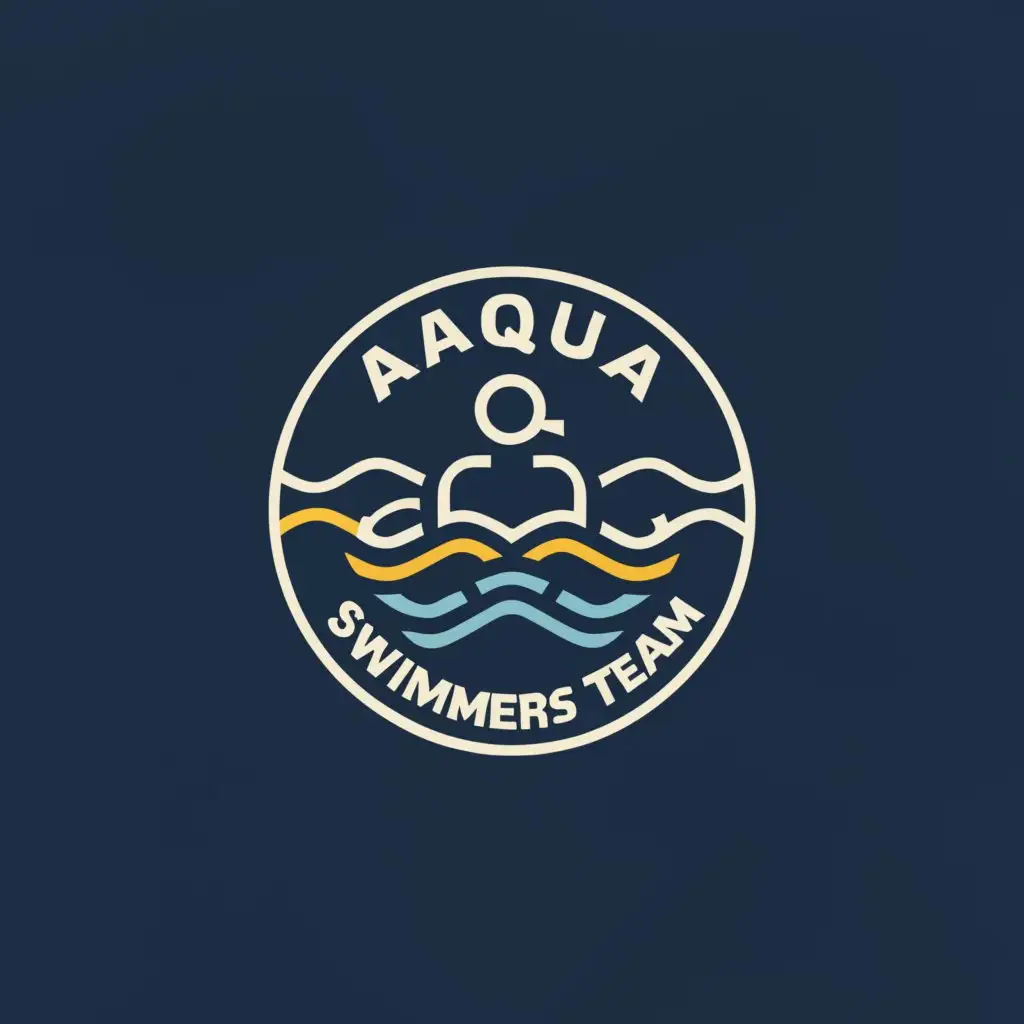 a logo design,with the text 'Aqua swimmer's team ', main symbol:Swimming  Swimer Swim,Moderate,be used in Sports Fitness industry,clear background"